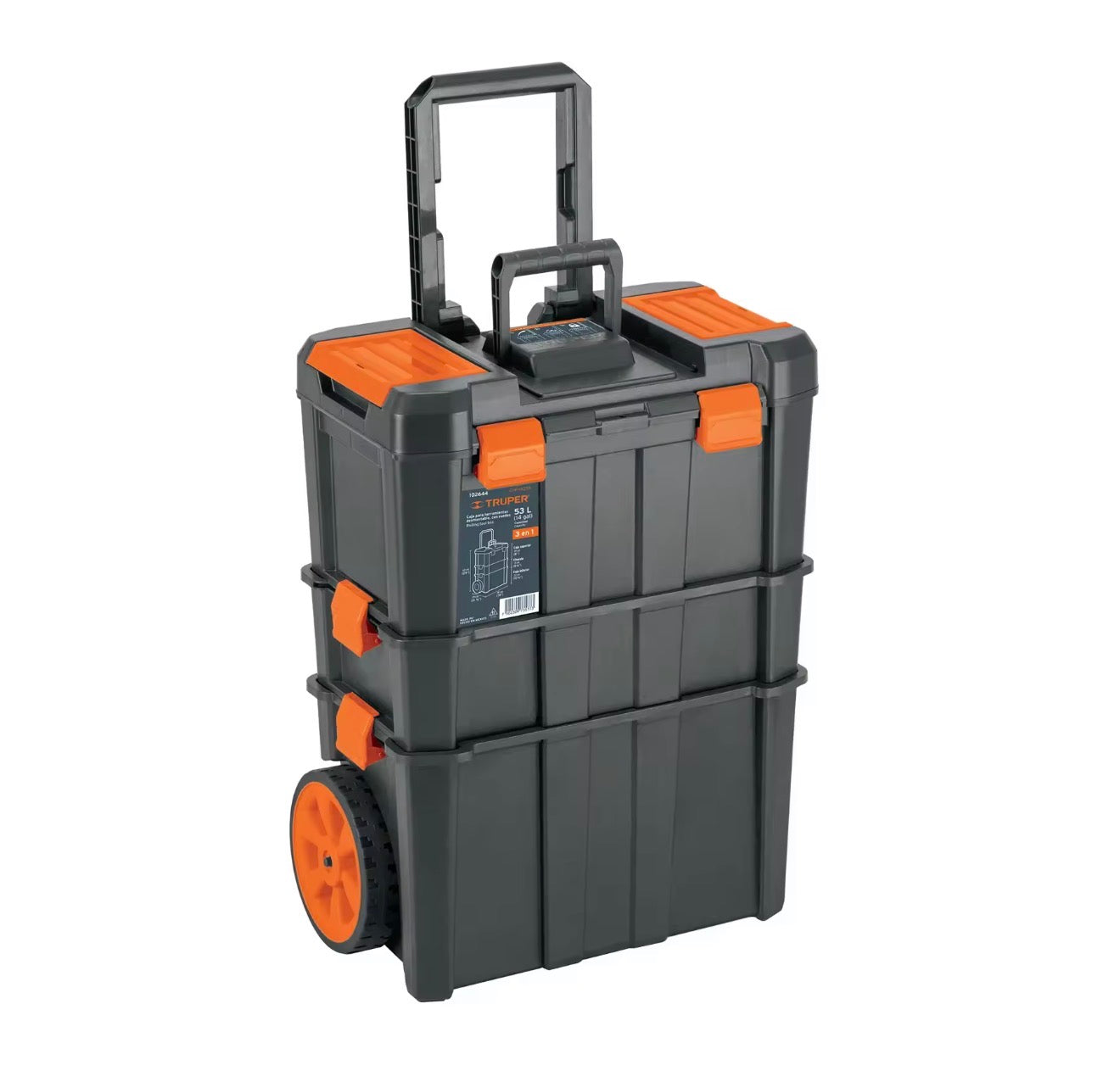 Caja organizadora de herramientas con ruedas 3 en 1 Truper