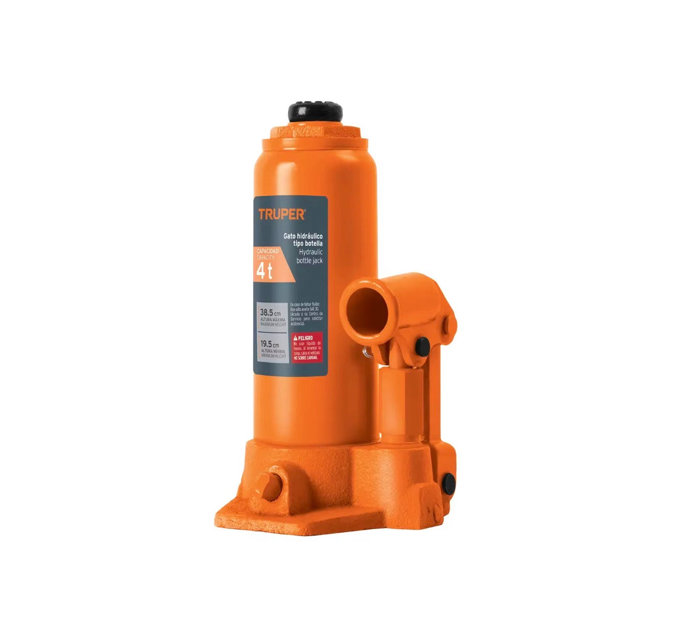 Gato hidráulico tipo botella Truper 4 toneladas