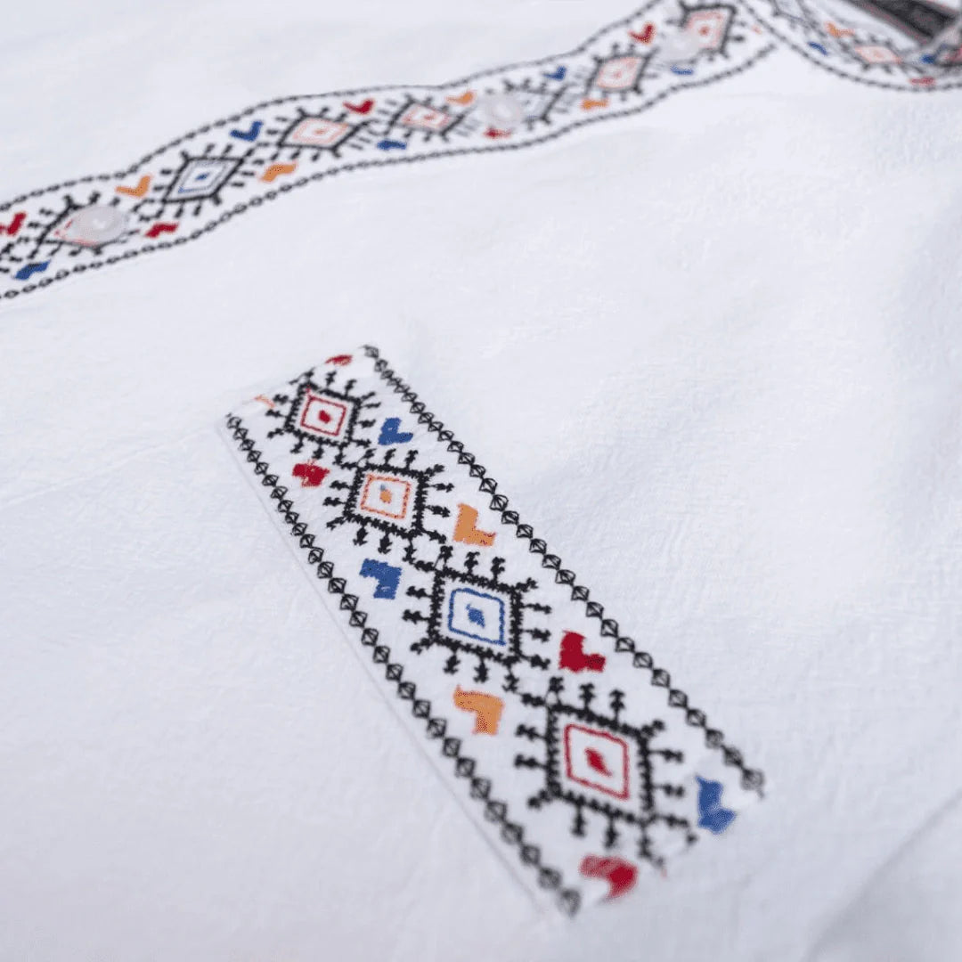 Camisa Guayabera Manga Corta Bordada  CL