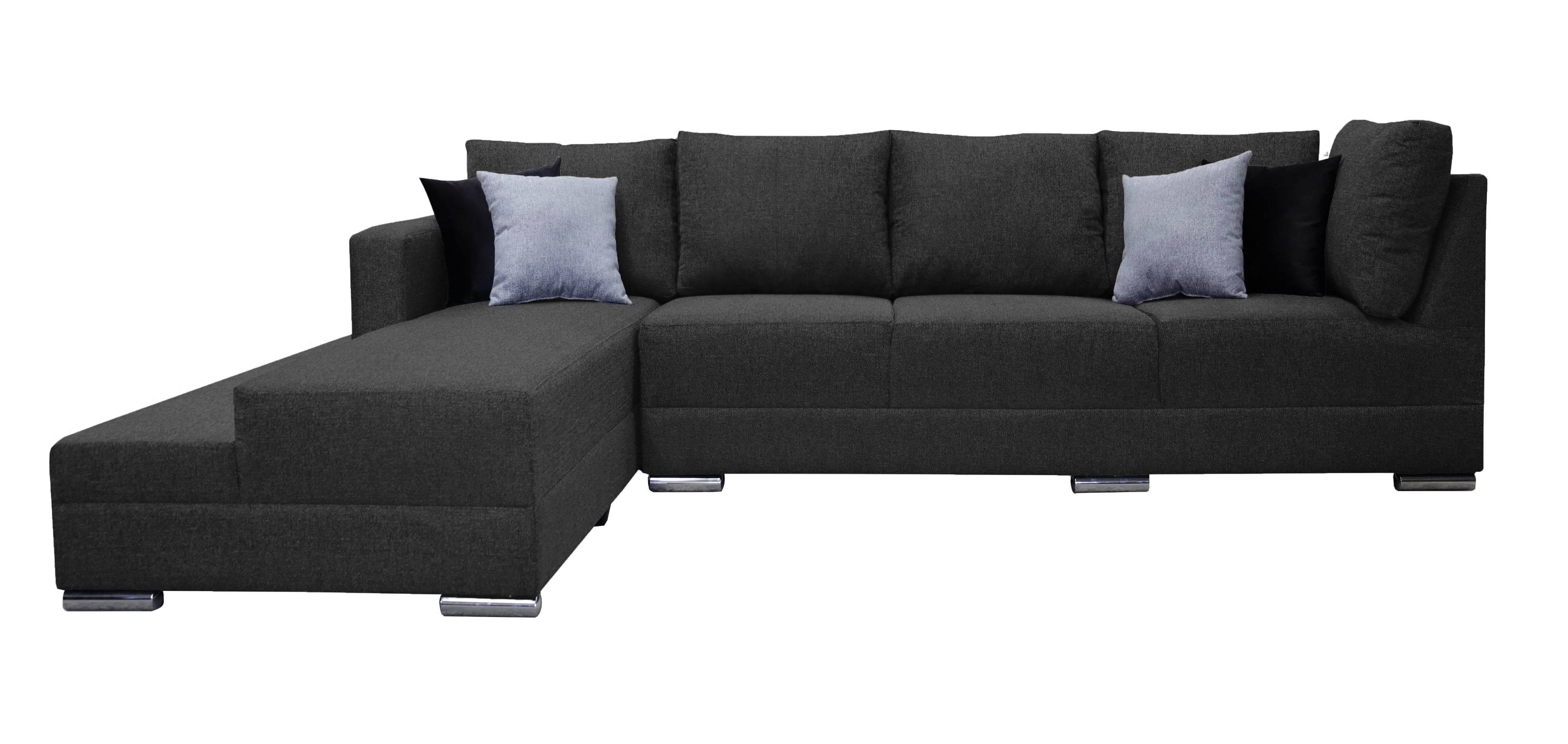 Sala esquinera EL BAZAR STORE Aquiles 260x200 cm Negro Moderna modular