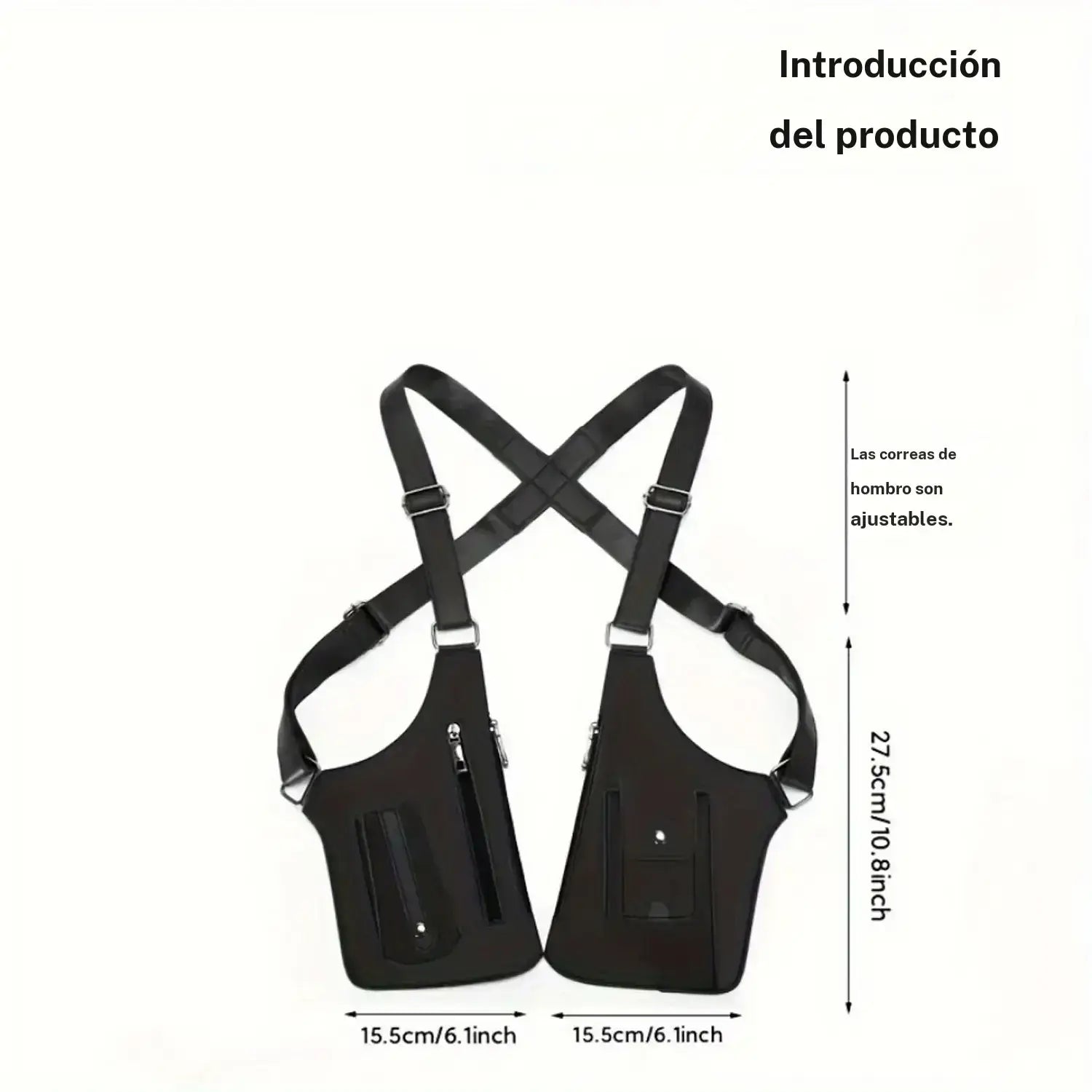 Chaleco multifuncional mochila de hombro doble