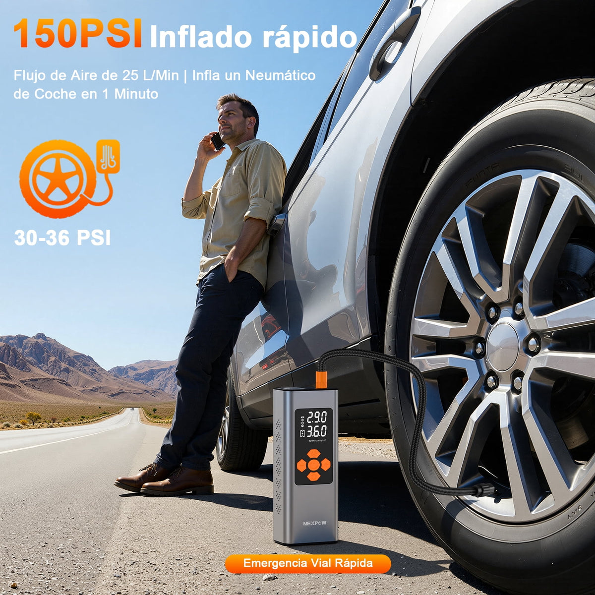 Inflador de Neumáticos NEXPOW