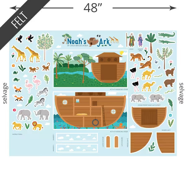Panel de Fieltro para Libro y Bolsa de Arca de Noé