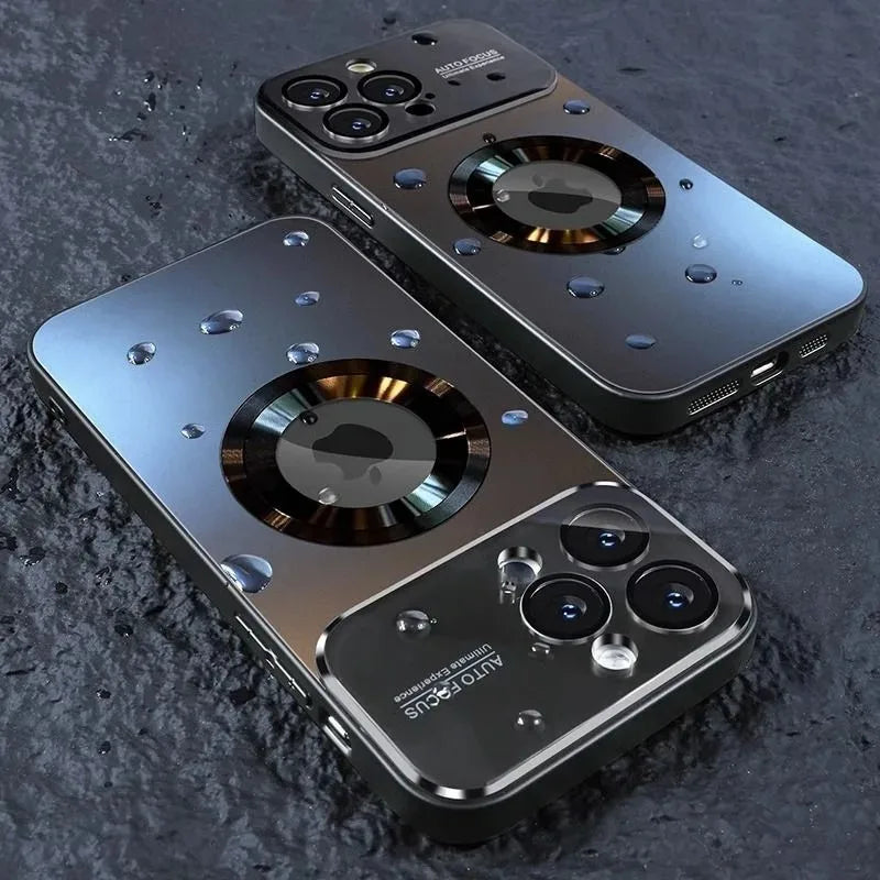 funda mate metálica de titanio para iPhone 17 Air 16 15 14 13 12 11 Pro Max