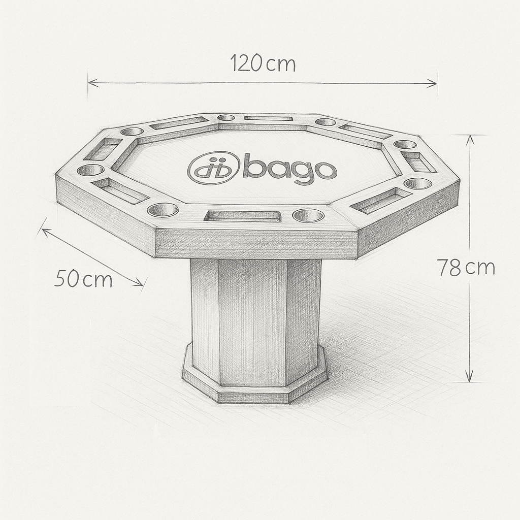 Mesa de Cartas Octagonal