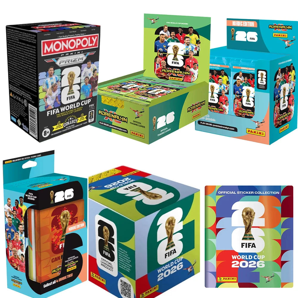 2026 Panini Monopoly Prizm Copa Mundial Caja Granada de Tarjetas Coleccionables de Fútbol Panini Colección de Tarjetas Estrella Juguete Regalo Festivo