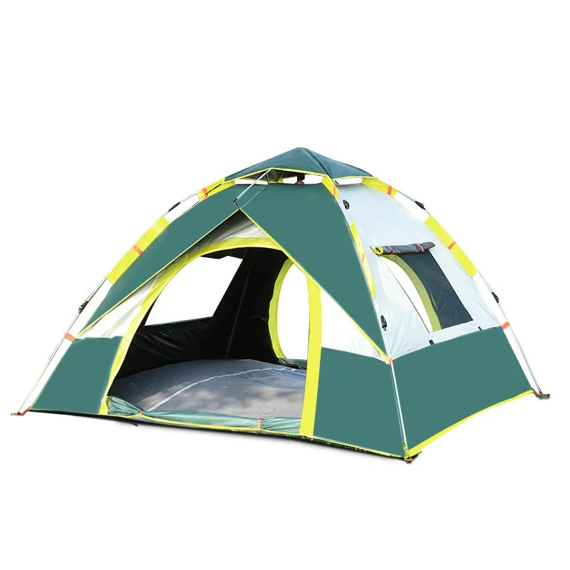 Tienda impermeable con 2 puertas y 2 ventanas, portátil para camping