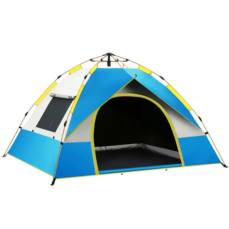 Tienda impermeable con 2 puertas y 2 ventanas, portátil para camping