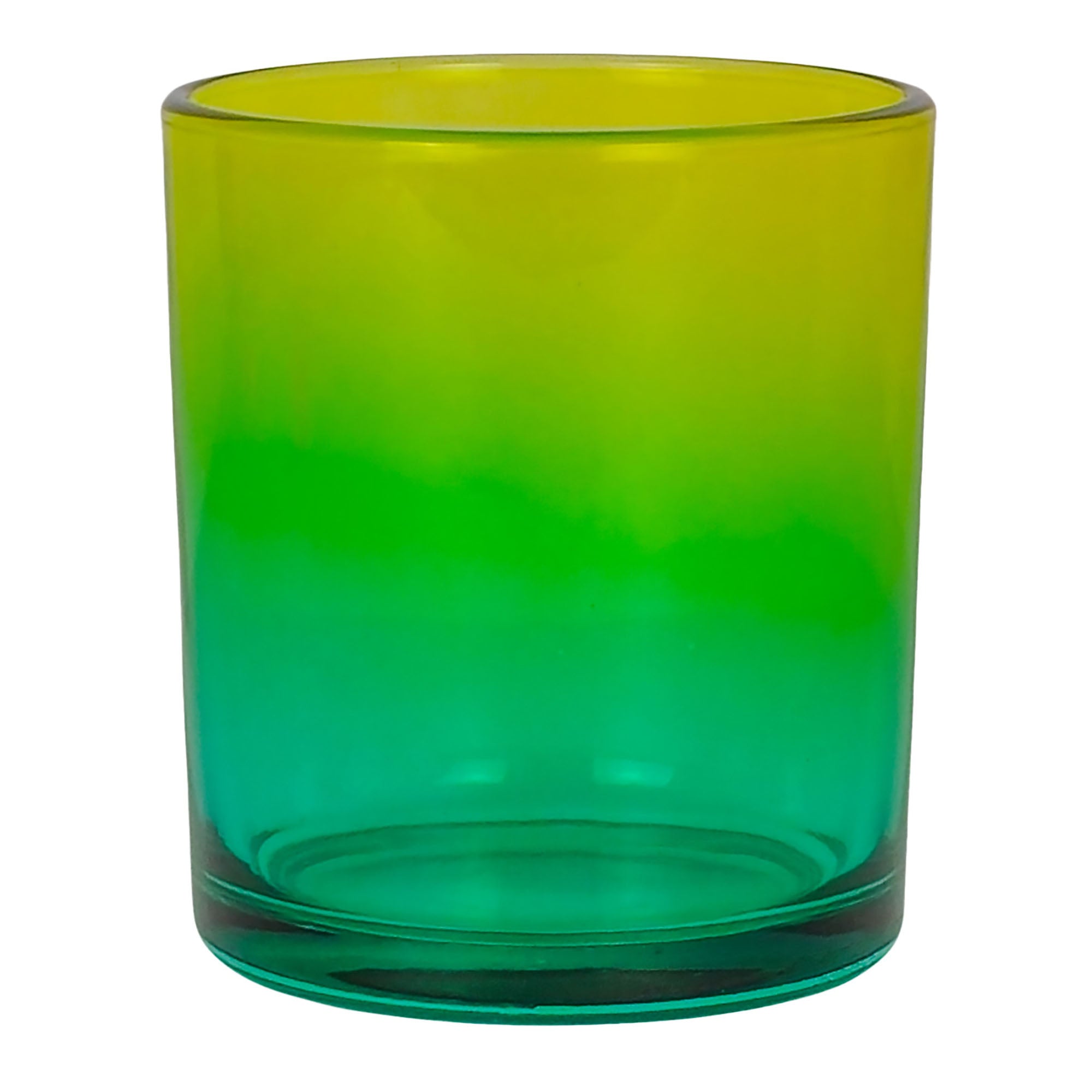 EOL - 210ml- Mónaco Vaso de vidrio para velas - Frasco con 2 colores: Amarillo y Azul