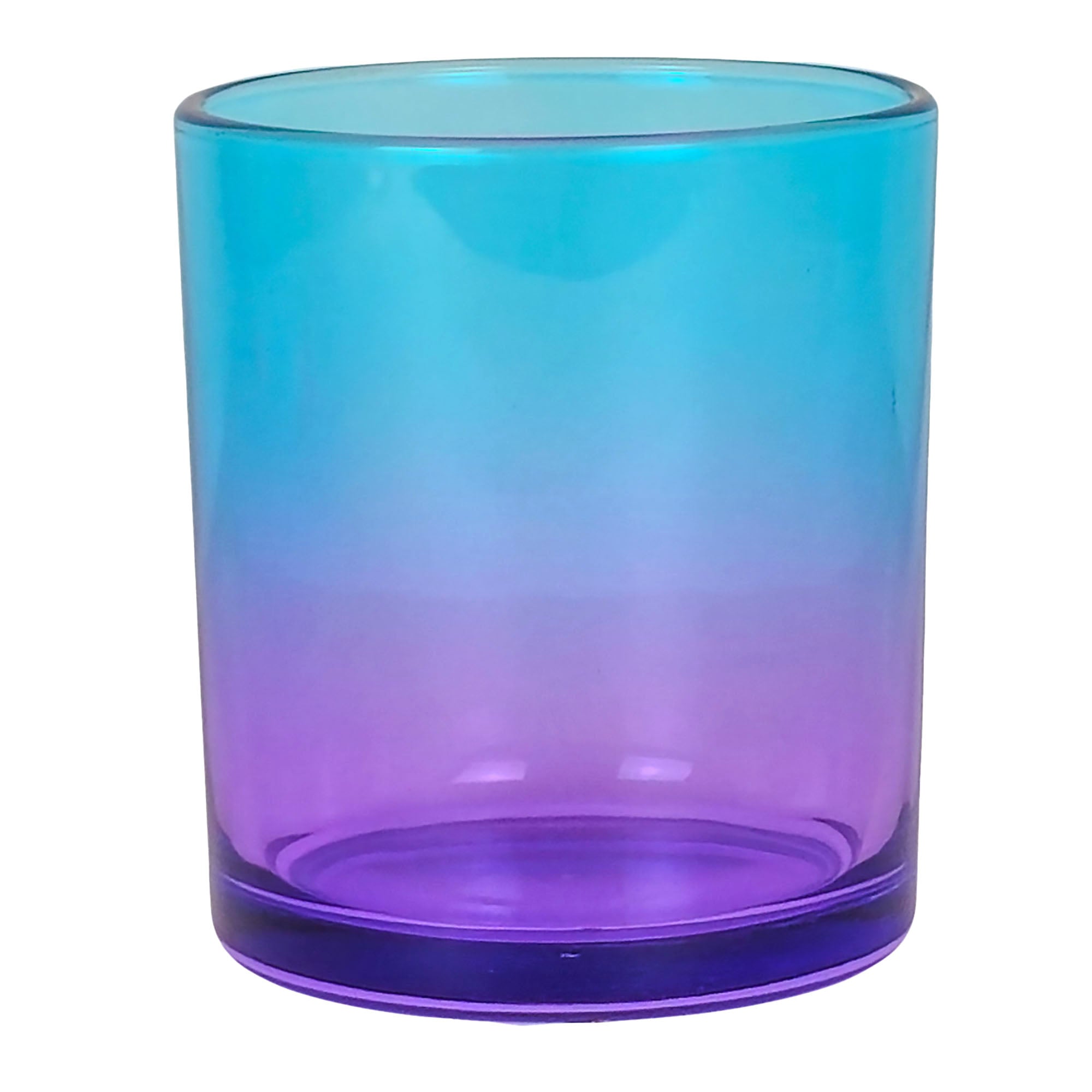 EOL - 210ml - Mónaco Vaso de vidrio para velas - Frasco con  2 colores: Azul y Morado
