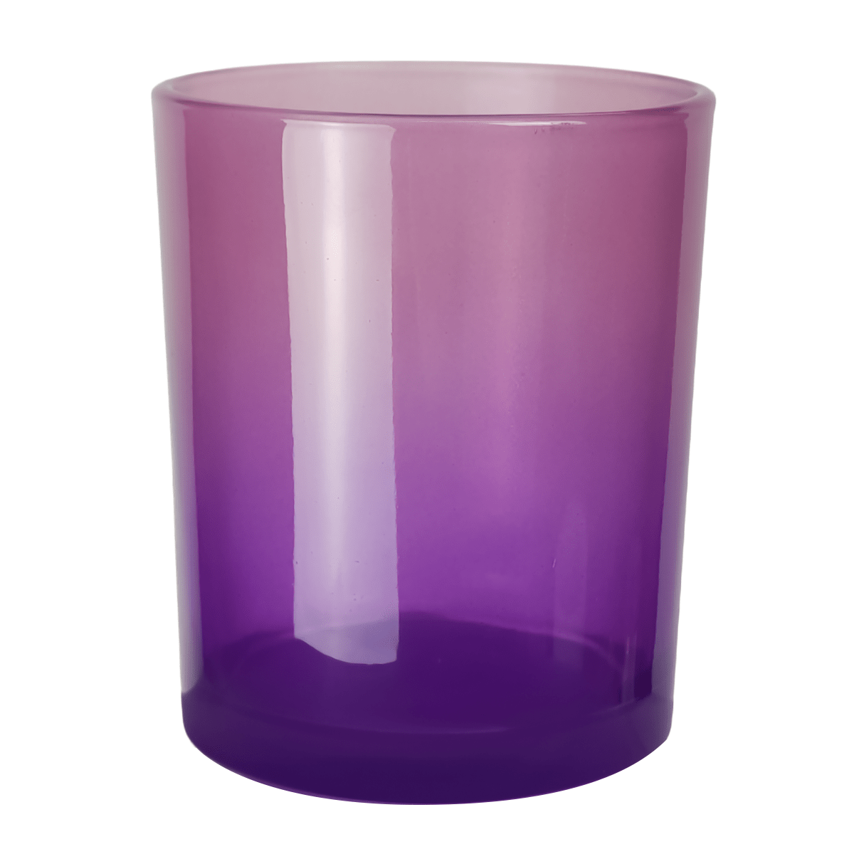 EOL - 210ml - Mónaco Vaso de vidrio para velas - Frasco con 2 colores: Rosa y Morado Transparente