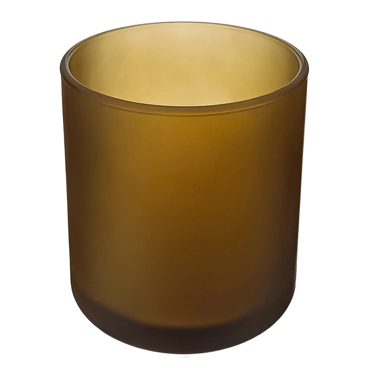 210ml - Mónaco Vaso de vidrio para velas - Frasco Ámbar Satinado