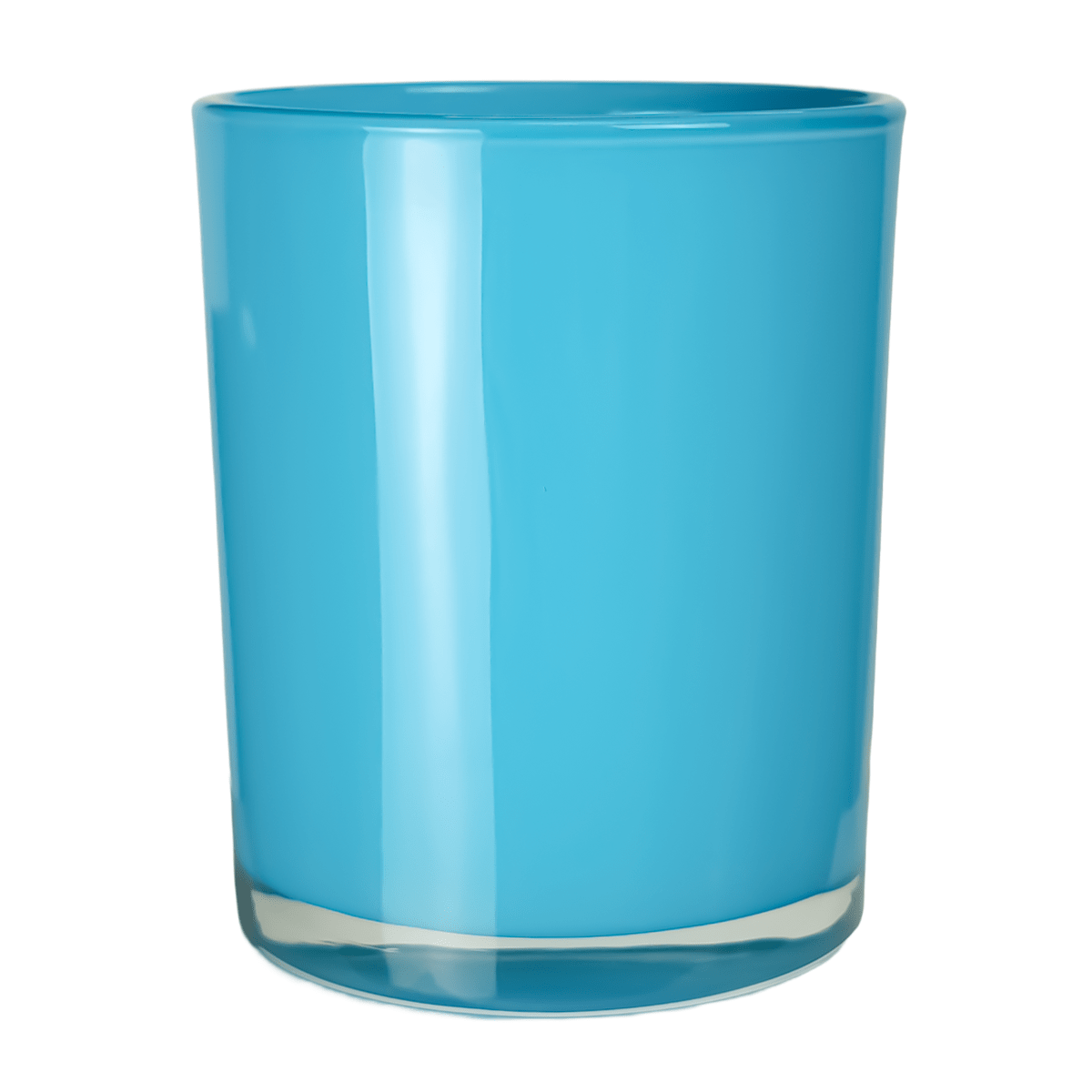 EOL - 210ml - Mónaco Vaso de Vidrio para Velas - Frasco Azul Cielo Brillante