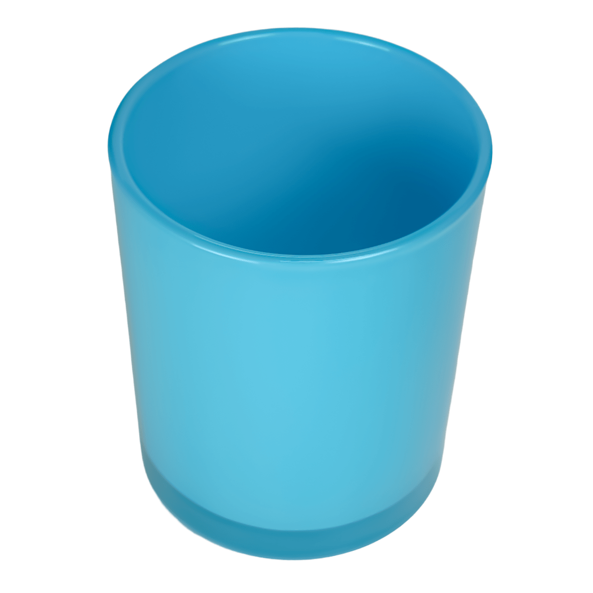 EOL - 210ml - Mónaco Vaso de Vidrio para Velas - Frasco Azul Cielo Brillante