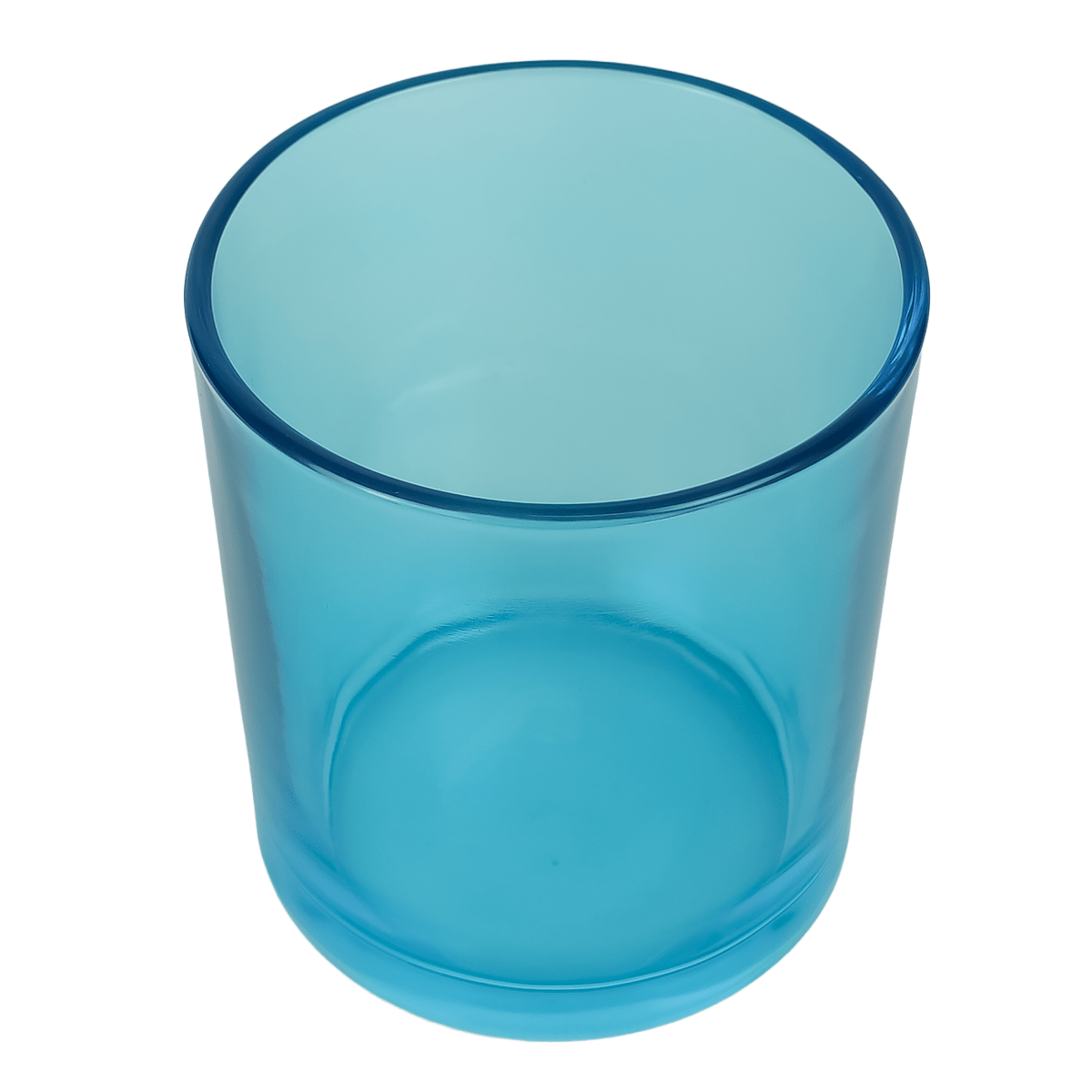 EOL - 210ml - Mónaco Vaso de vidrio para velas - Frasco Azul Transparente