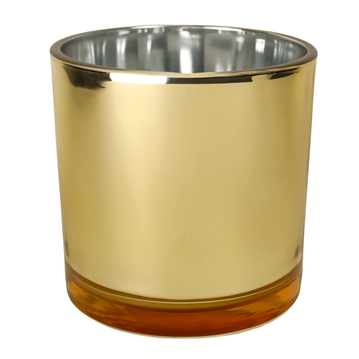 210ml - Mónaco Vaso de Vidrio para Velas - Frasco Dorado Metálico