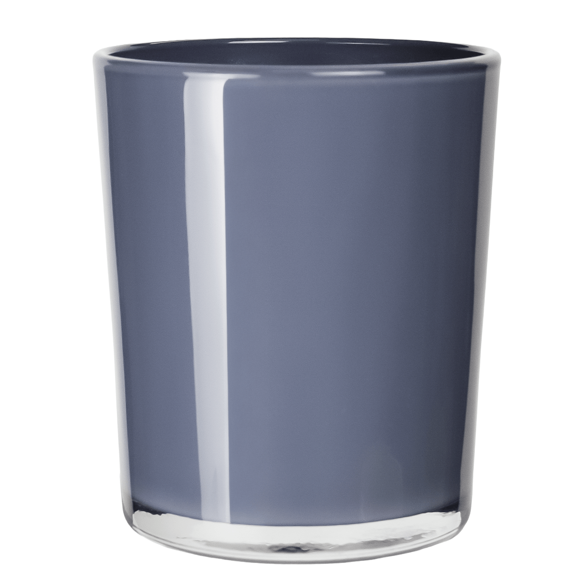 EOL - 210ml - Mónaco Vaso de Vidrio para Velas - Frasco Gris Brillante