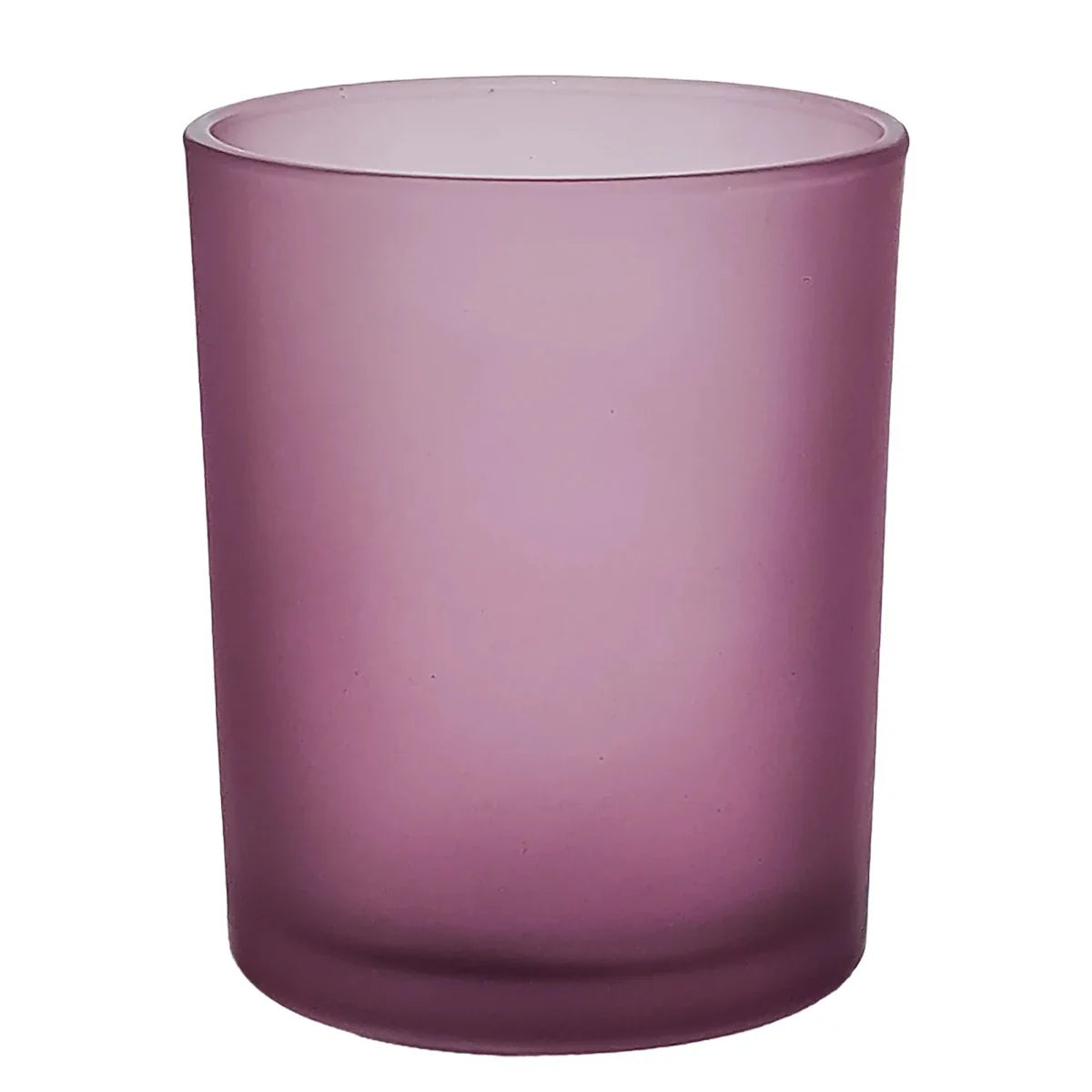 210ml - Mónaco Vaso de vidrio para velas - Frasco Morado Satinado
