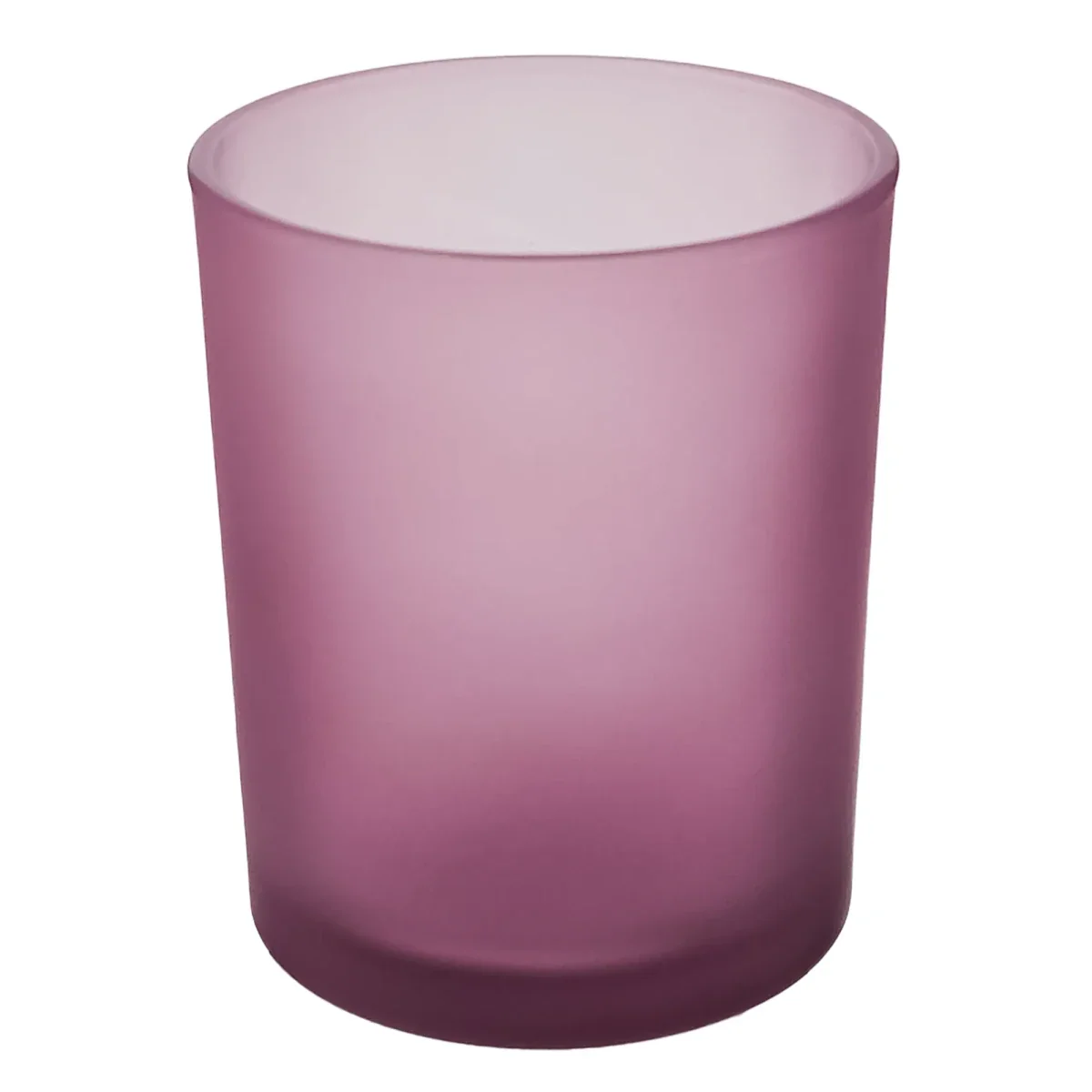 210ml - Mónaco Vaso de vidrio para velas - Frasco Morado Satinado