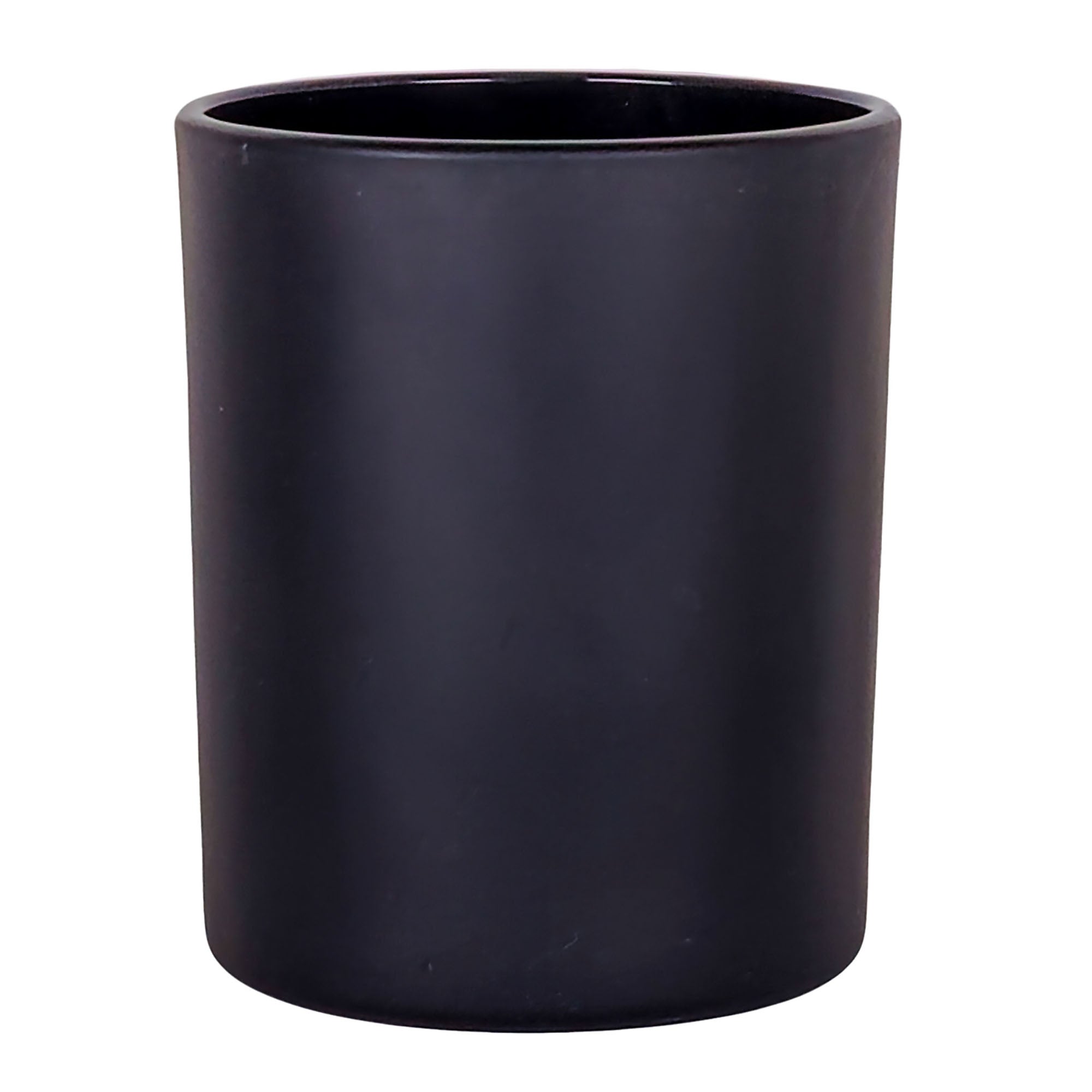 210ml - Mónaco Vaso de vidrio para velas - Frasco Negro Mate