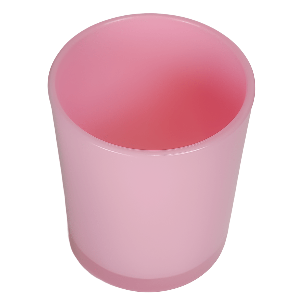 210ml - Mónaco Vaso de Vidrio para Velas - Frasco Rosa Claro Brillante