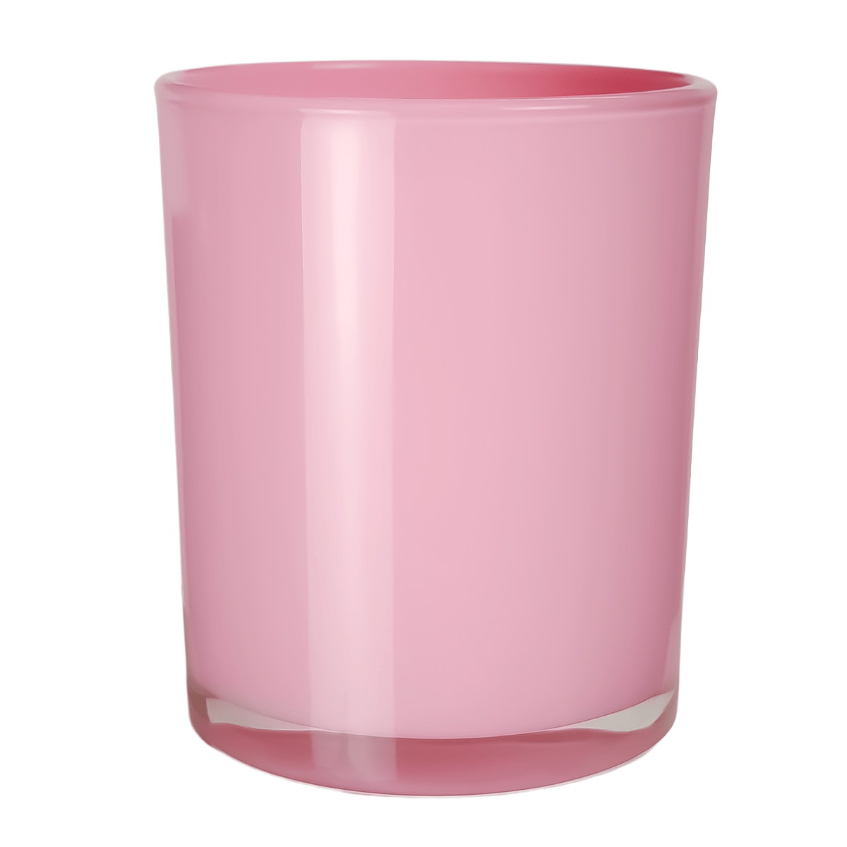 210ml - Mónaco Vaso de Vidrio para Velas - Frasco Rosa Claro Brillante