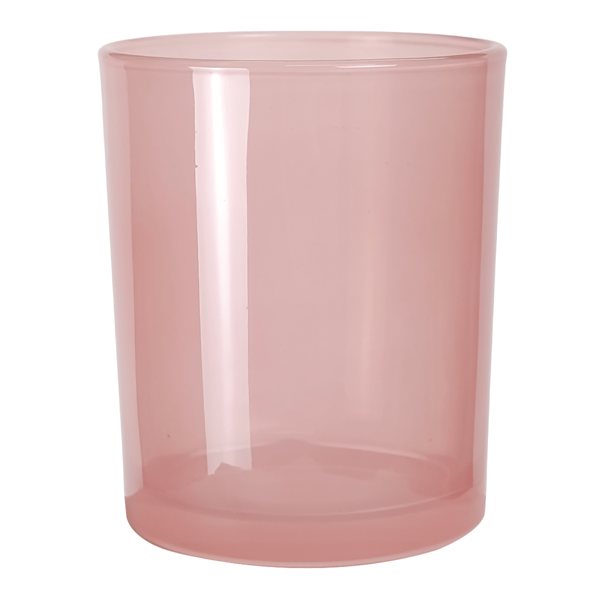 210ml - Mónaco Vaso de vidrio para velas - Frasco Rosa Claro - Transparente