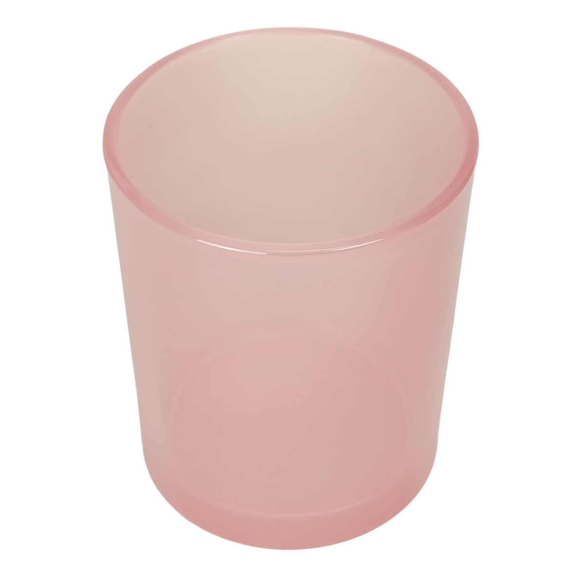 210ml - Mónaco Vaso de vidrio para velas - Frasco Rosa Claro - Transparente