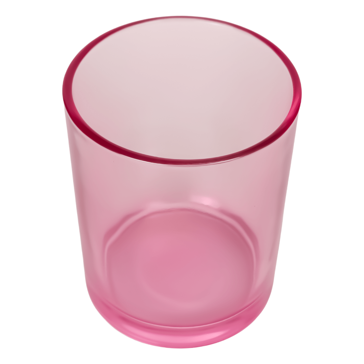 210ml - Mónaco Vaso de vidrio para velas - Frasco Rosa Fucsia Transparente