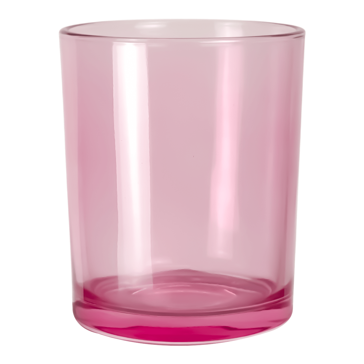 210ml - Mónaco Vaso de vidrio para velas - Frasco Rosa Fucsia Transparente