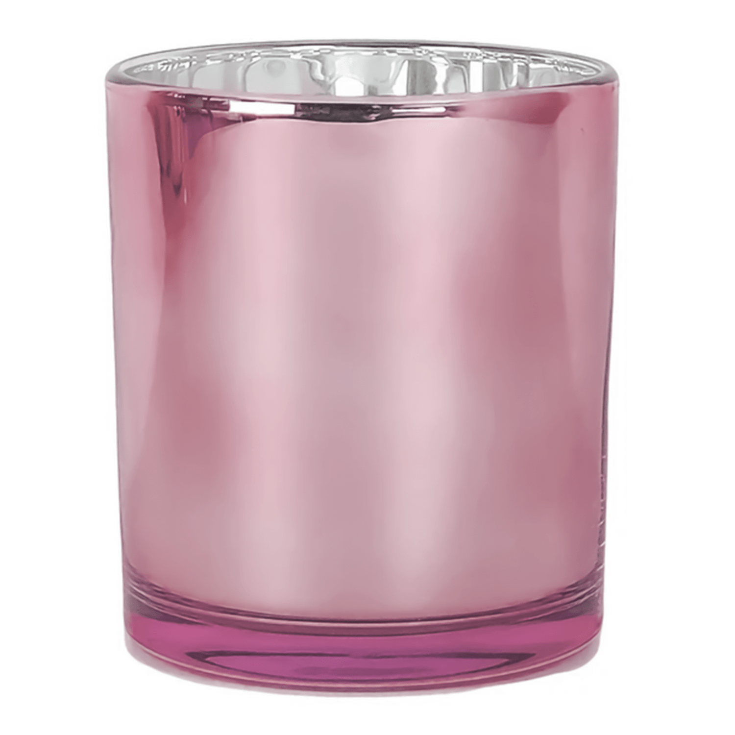 210ml - Mónaco Vaso de vidrio para velas - Frasco Rosa Metálico