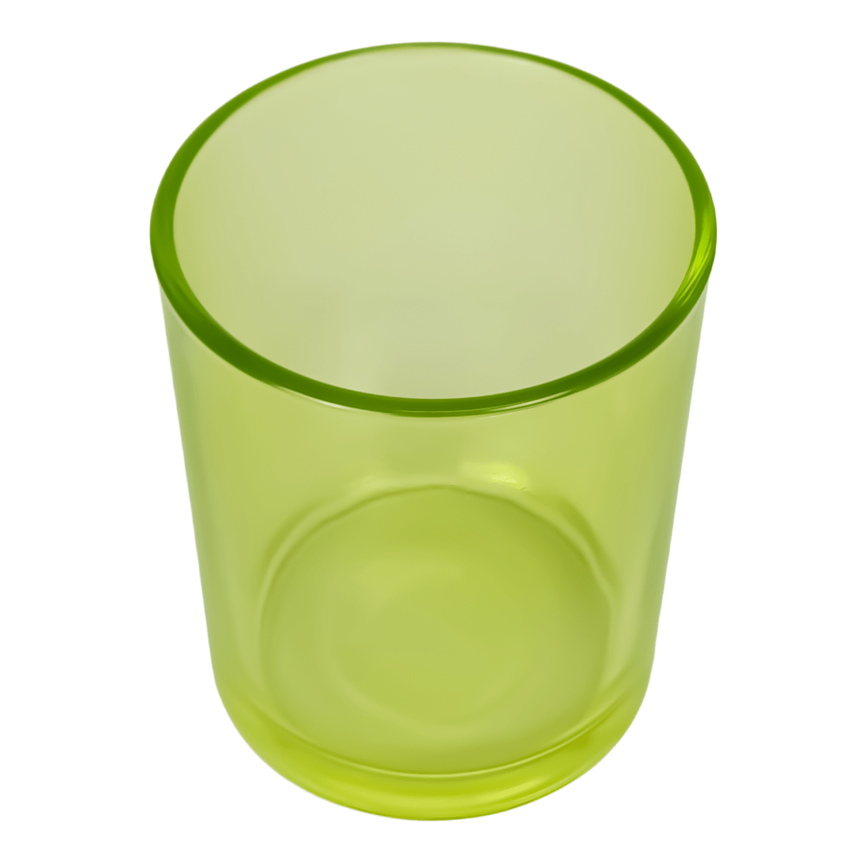 EOL - 210ml - Mónaco Vaso de vidrio para velas - Frasco Verde Claro y Amarillo Transparente