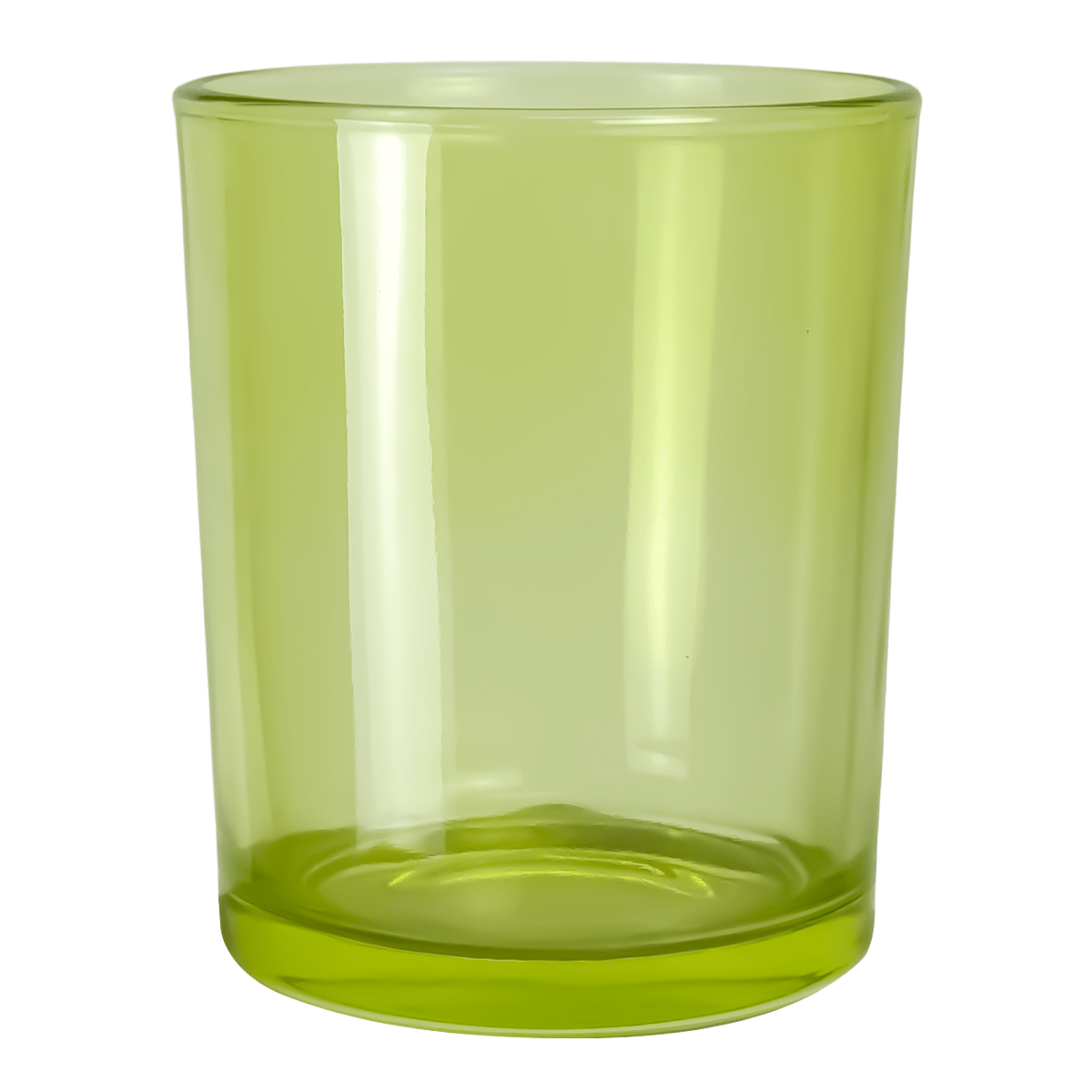 EOL - 210ml - Mónaco Vaso de vidrio para velas - Frasco Verde Claro y Amarillo Transparente