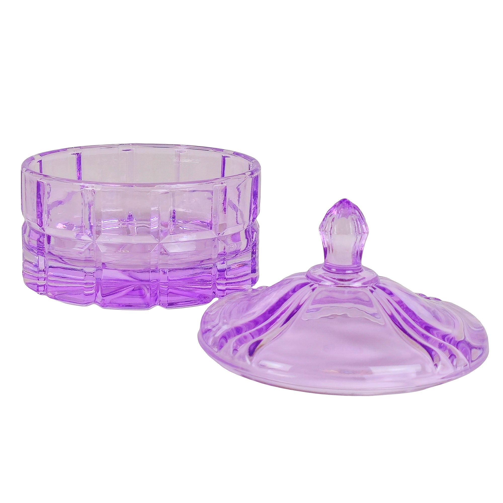 220ml - Cannes Vaso de lujo de vidrio para velas - Frasco Morado Brillante