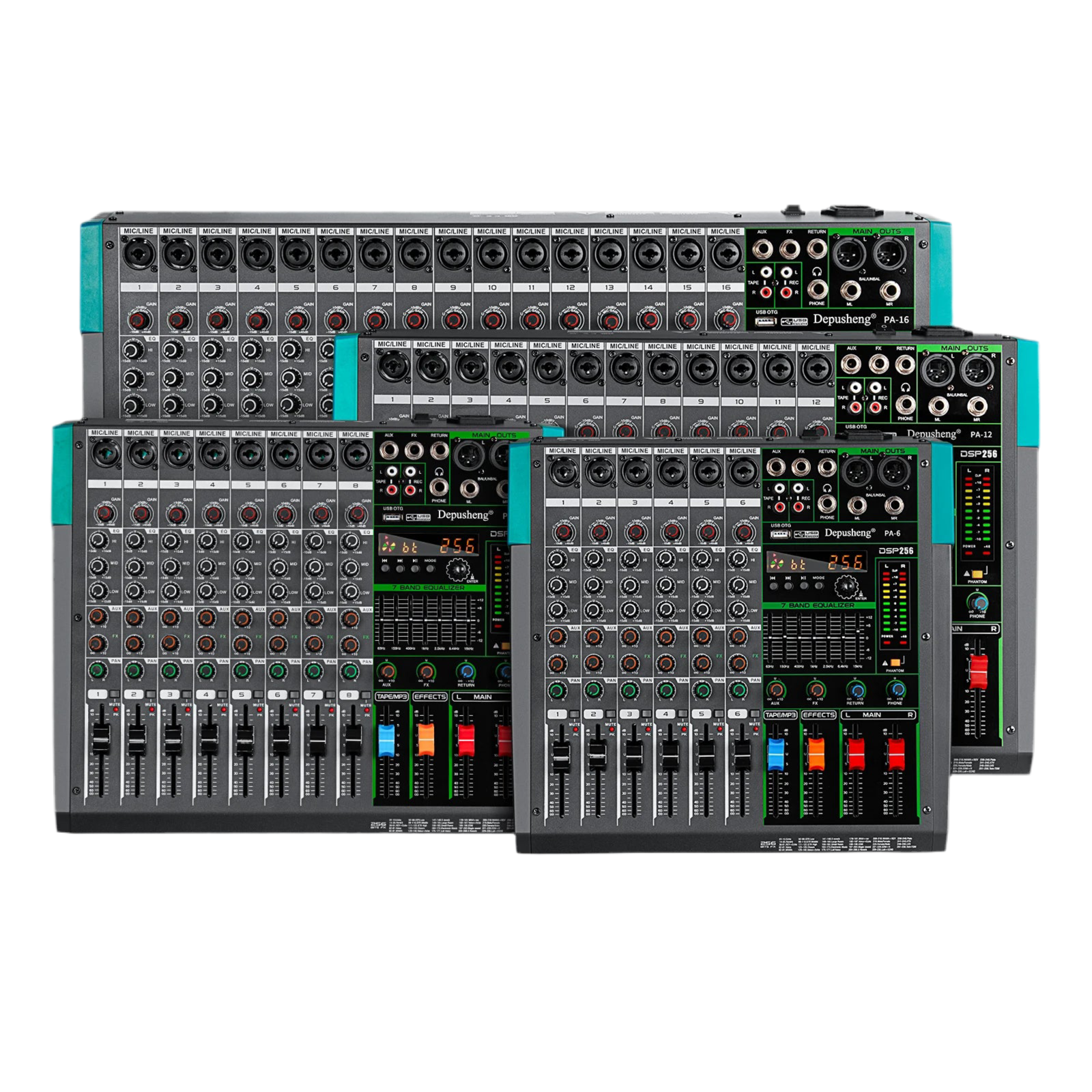 Mezclador de sonido de Audio de 6/8/12/16 canales
