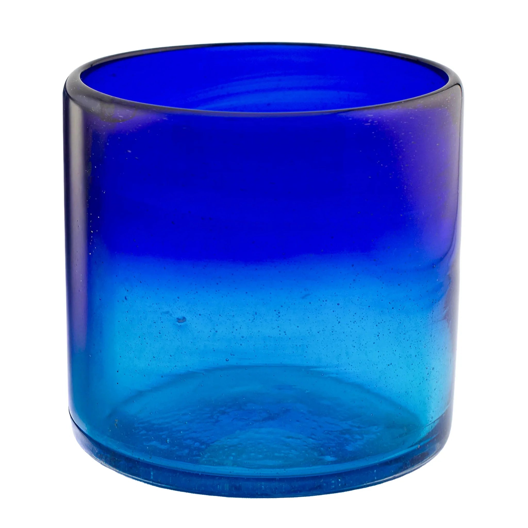 EOL - 260ml - Florencia Vaso de vidrio soplado artesanal - Frasco Azul / Acuamarina - Hecho a mano