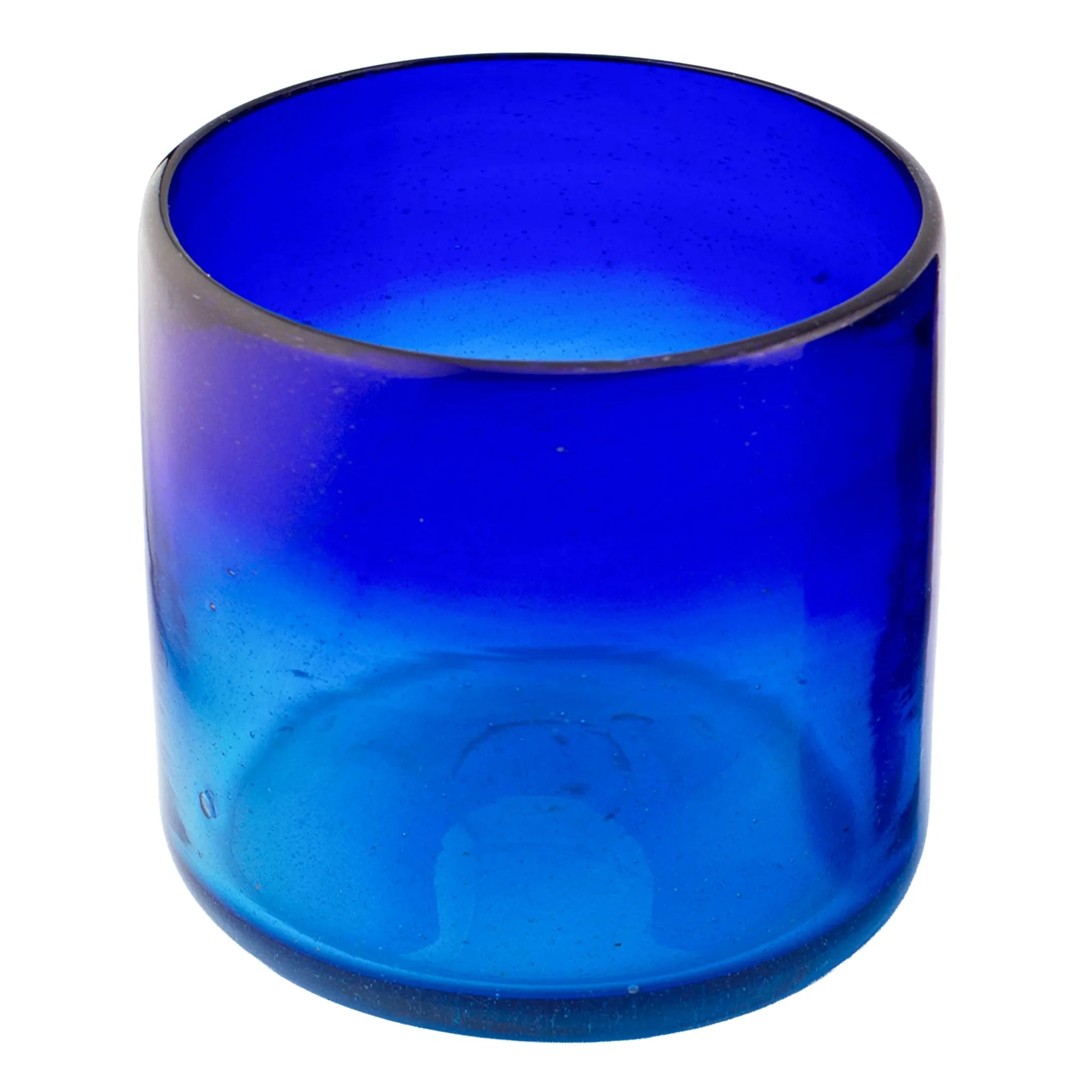 EOL - 260ml - Florencia Vaso de vidrio soplado artesanal - Frasco Azul / Acuamarina - Hecho a mano