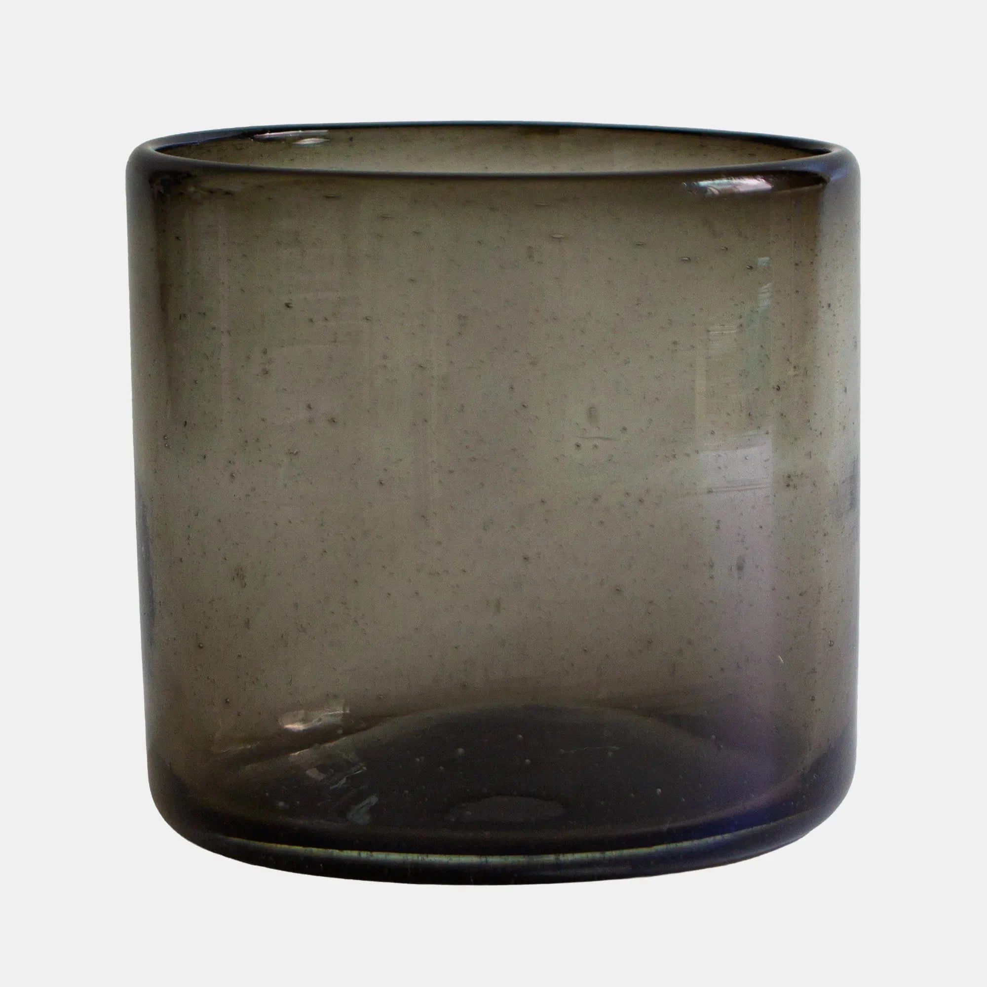 260ml - Florencia Vaso de vidrio soplado artesanal - Frasco Gris - Hecho a mano