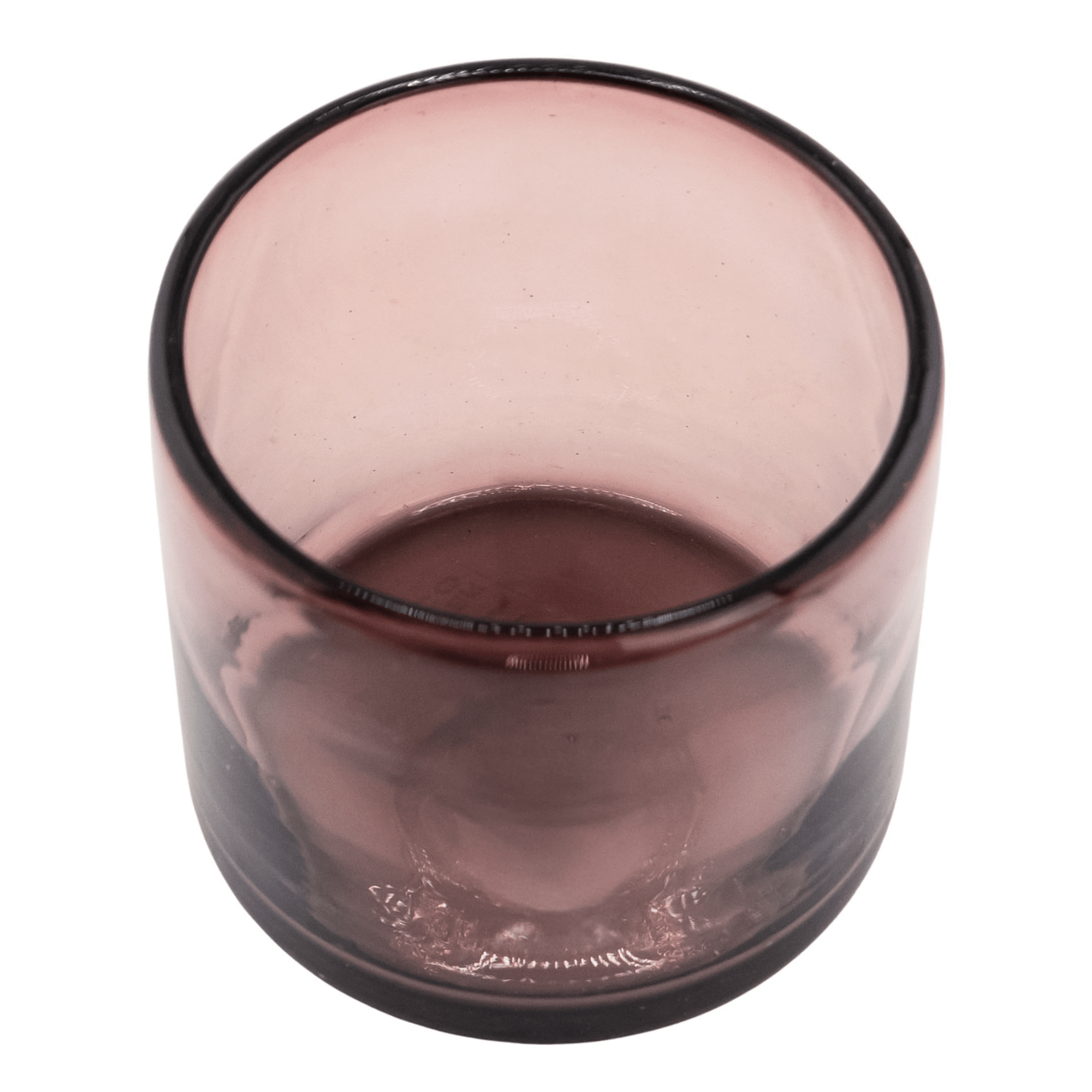 500ml - Florencia Vaso de vidrio soplado artesanal - Frasco Morado / Rosa Ahumado - Hecho a mano