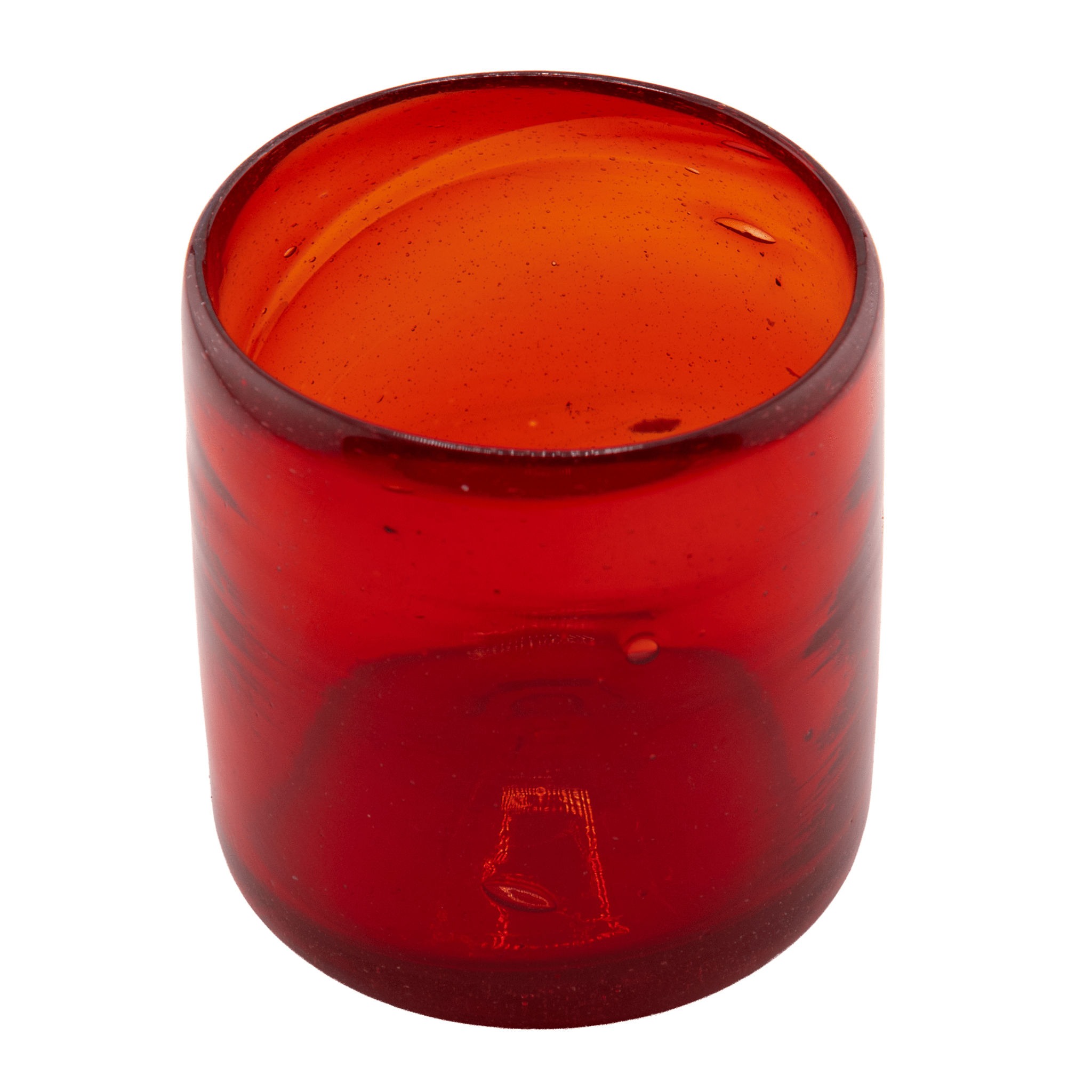 260ml - Florencia Vaso de vidrio soplado artesanal - Frasco Rojo - Hecho a mano