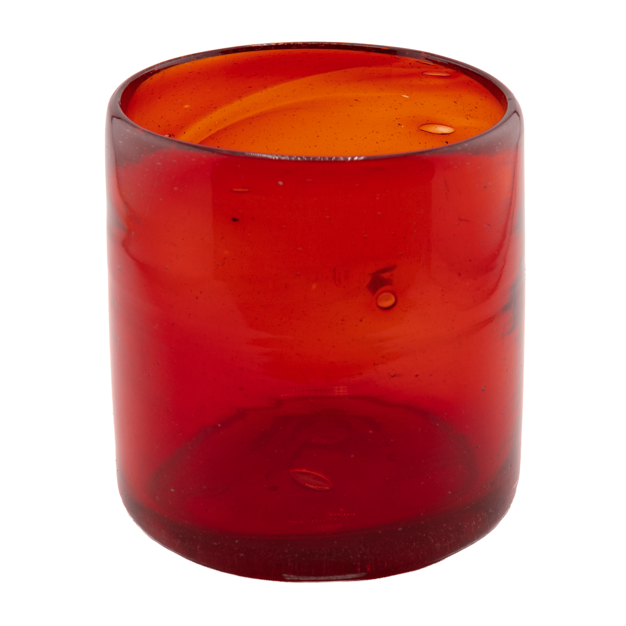 260ml - Florencia Vaso de vidrio soplado artesanal - Frasco Rojo - Hecho a mano