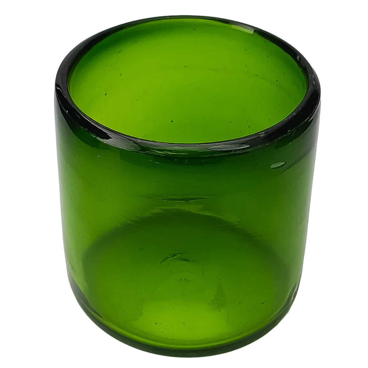 EOL - 260ml - Florencia Vaso de vidrio soplado artesanal - Frasco Verde - Hecho a mano