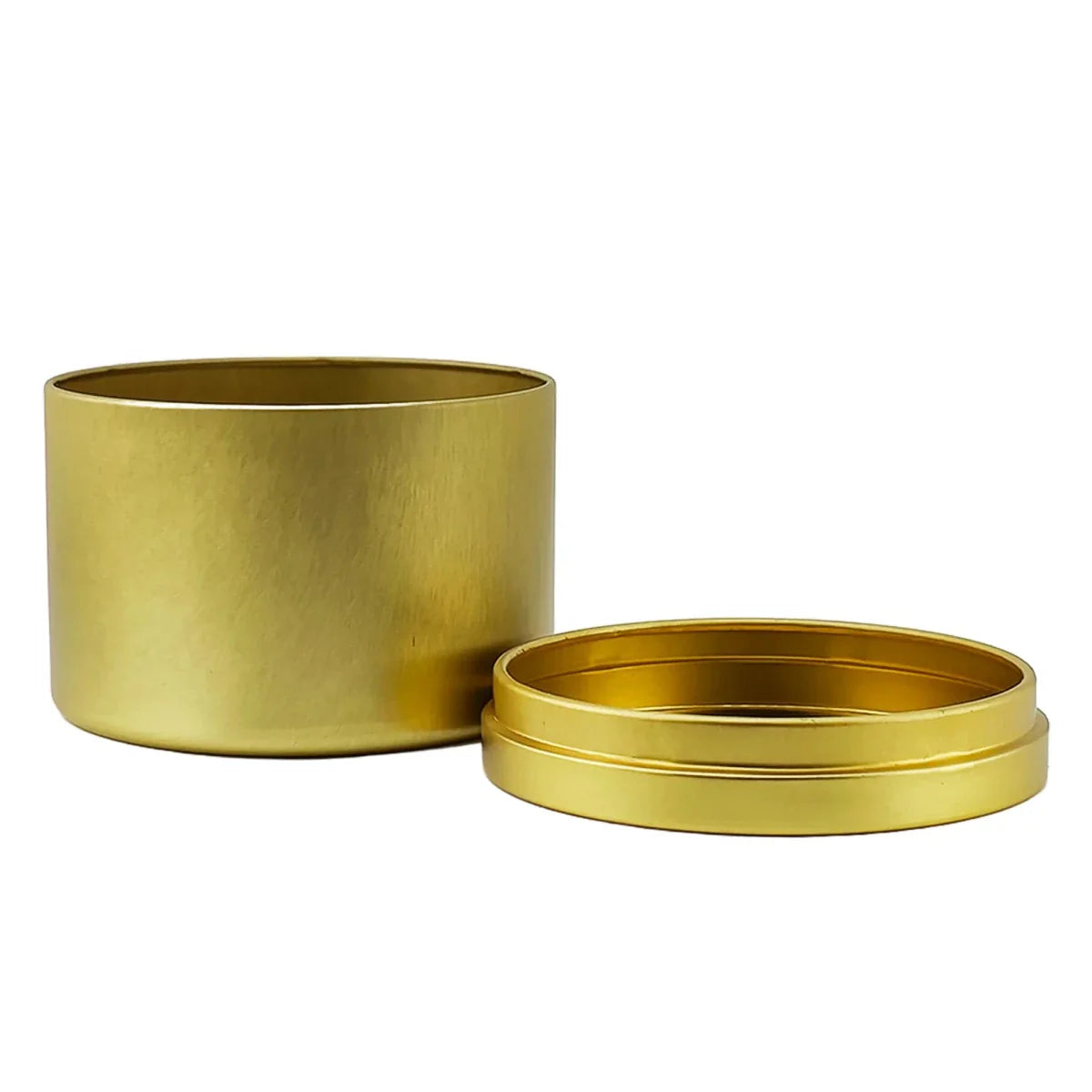 130ml - Tokio Lata de Aluminio Recto para velas - Frasco Dorado