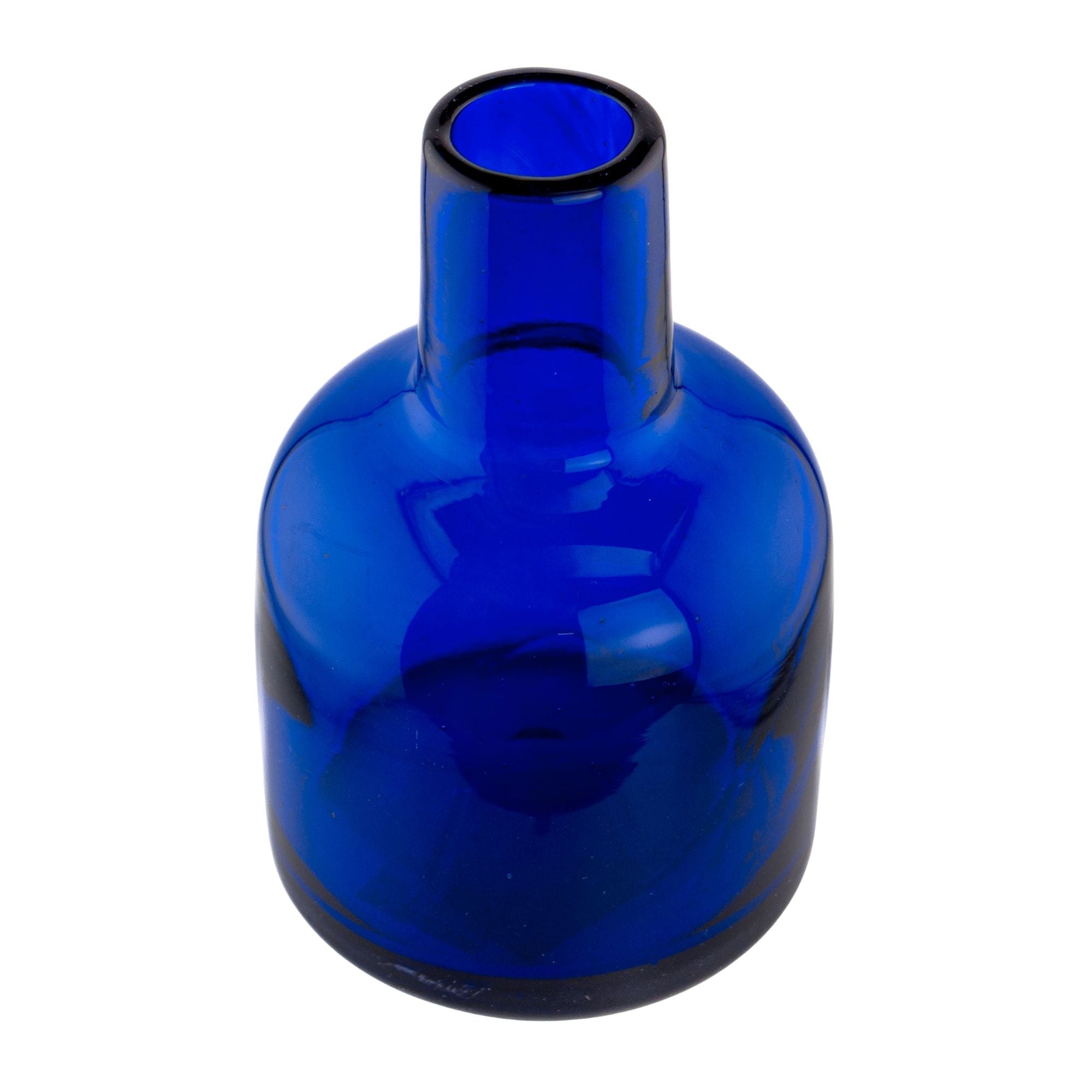 EOL - 270ml - Florencia Botella Frasco para Difusor de Vidrio Soplado Artesanal - Azul Oscuro - Hecho a mano