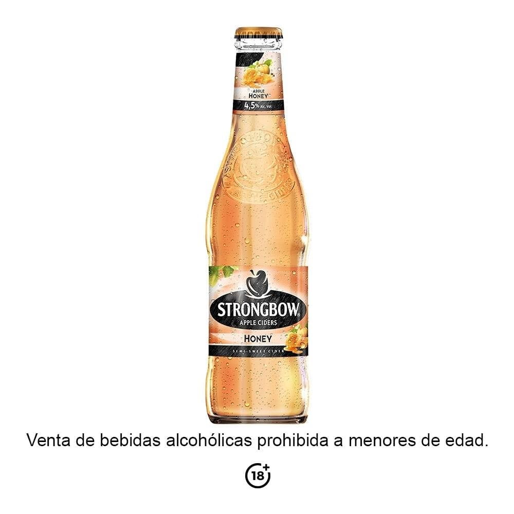 Bebida alcohólica Strongbow de manzana sabor a miel 330 ml