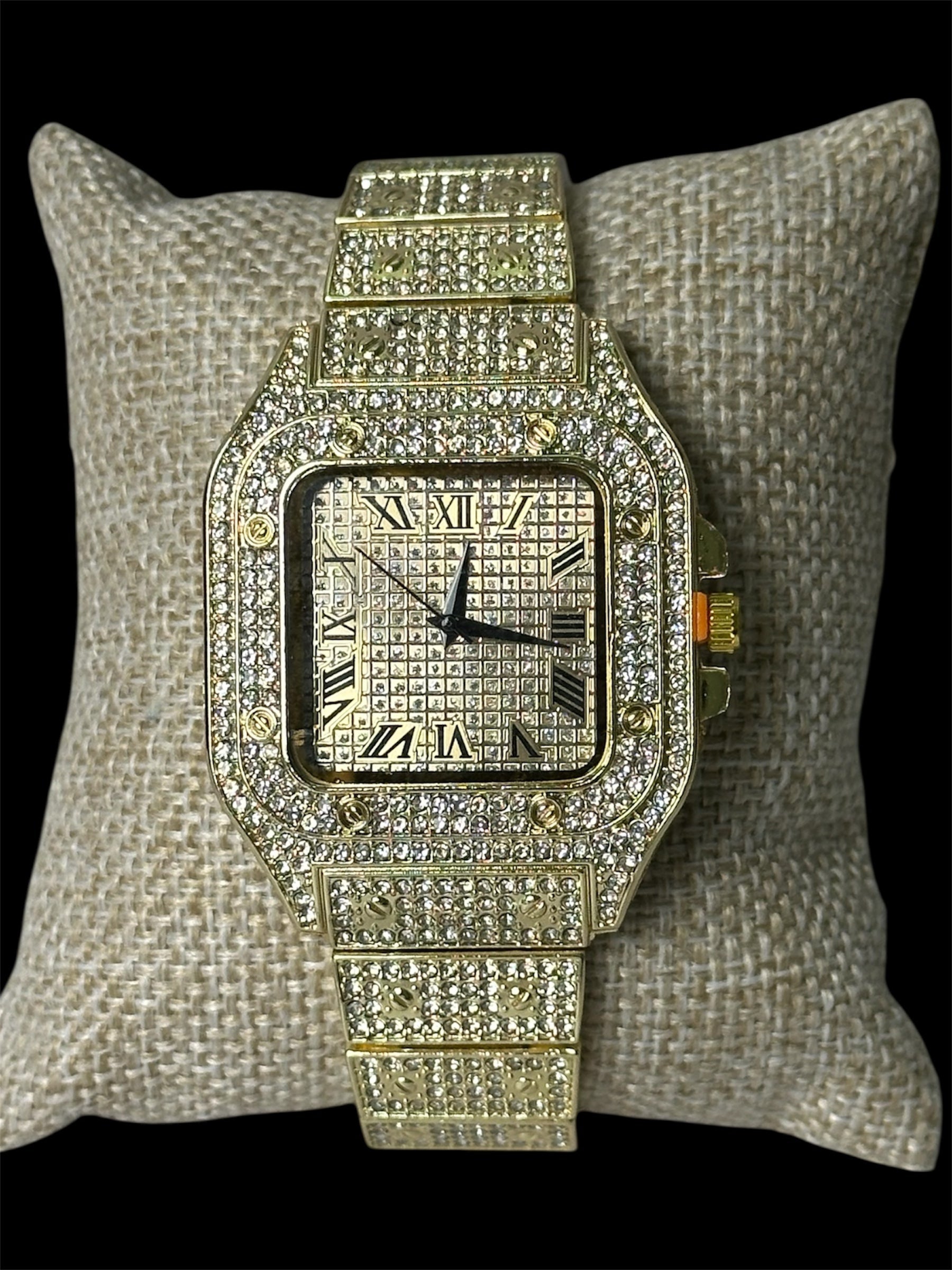 Reloj Crtr Full Iced Dorado