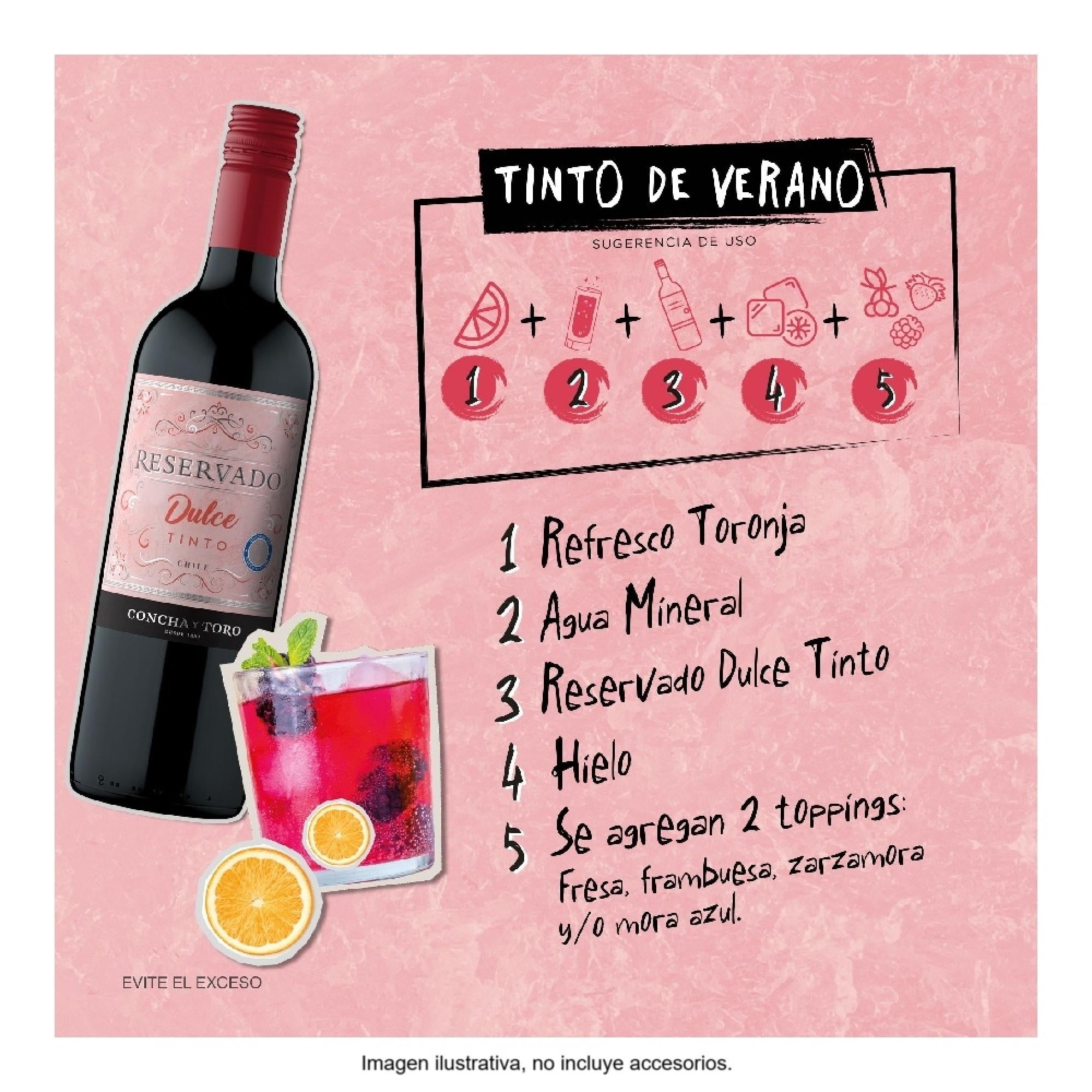 Vino Tinto Concha y Toro dulce 750 ml