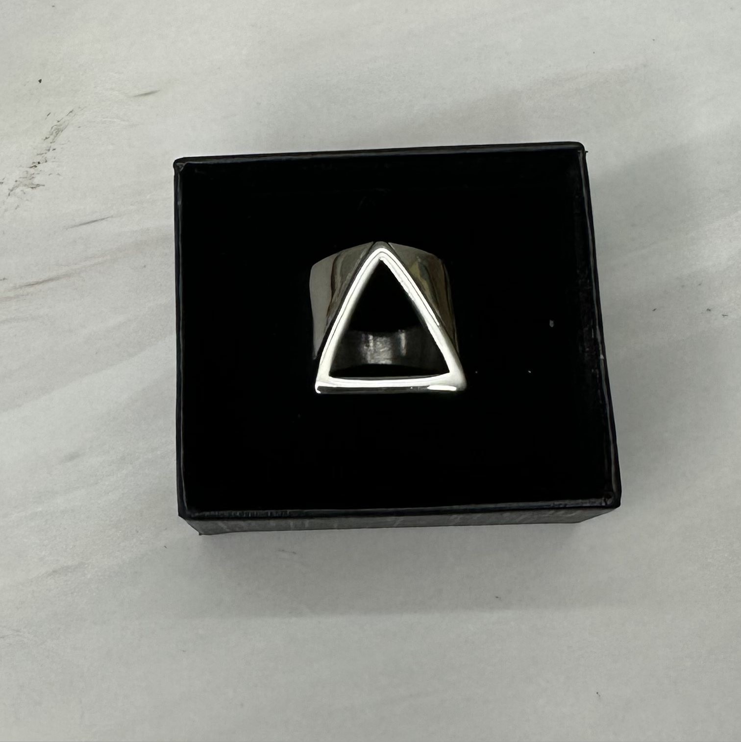 Anillo Triangulo Plata