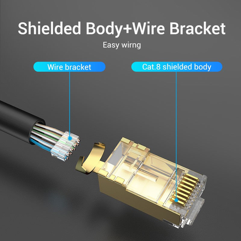 Vention Cat8 Conector RJ45 8P8C FTP Red Enchufe Ethernet Cable RJ45