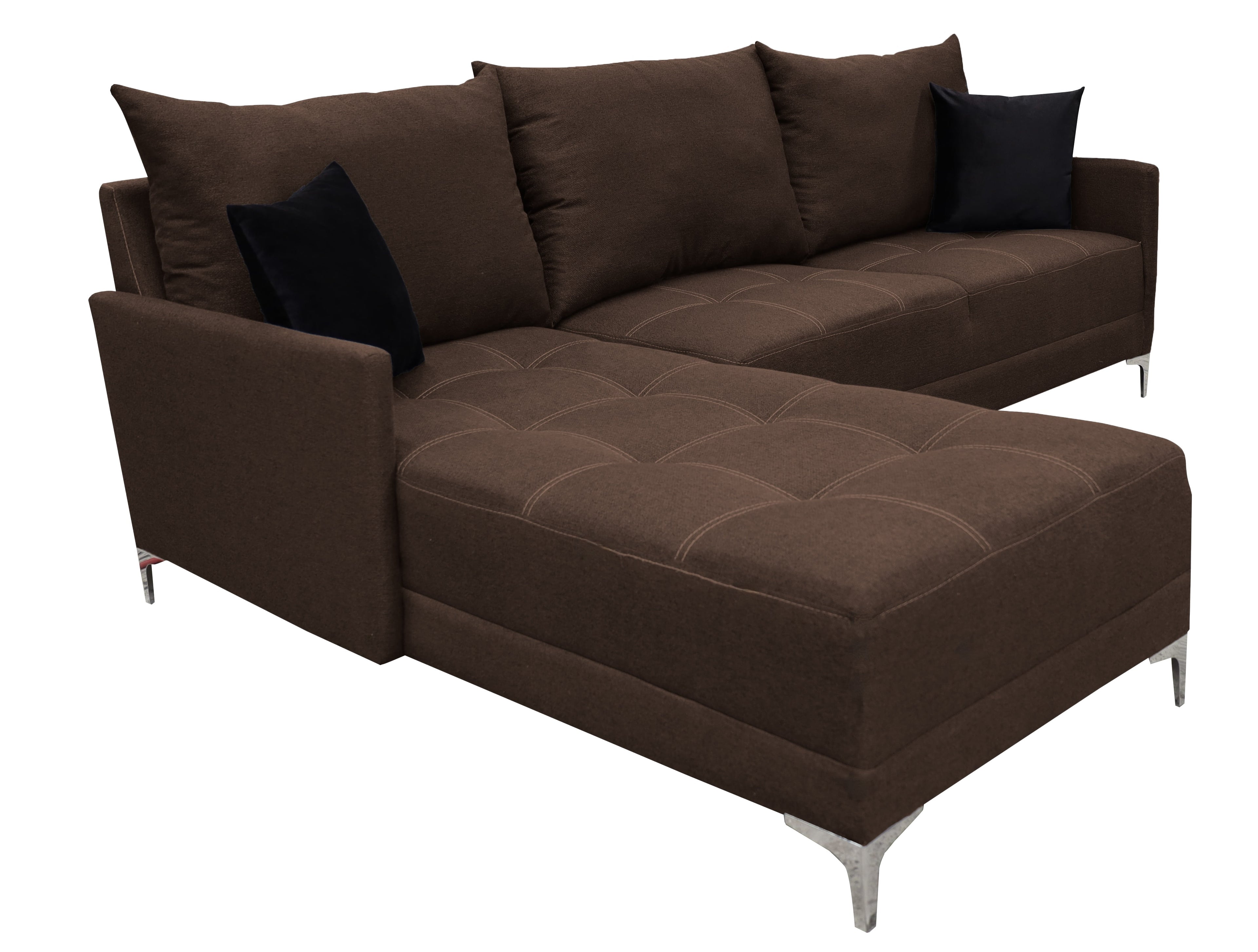 Sala esquinera Caslon, 260x180 cm, Gris Oxford El Bazar Store Moderna abotonada en esquina